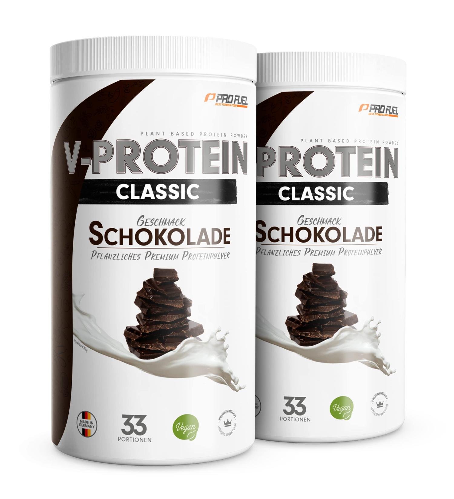 Vegan Chocolate Protein Powder 2kg - 68% Pea Protein - Soy & Wheat Free | V-Protein - Buy Online on GoSupps.com