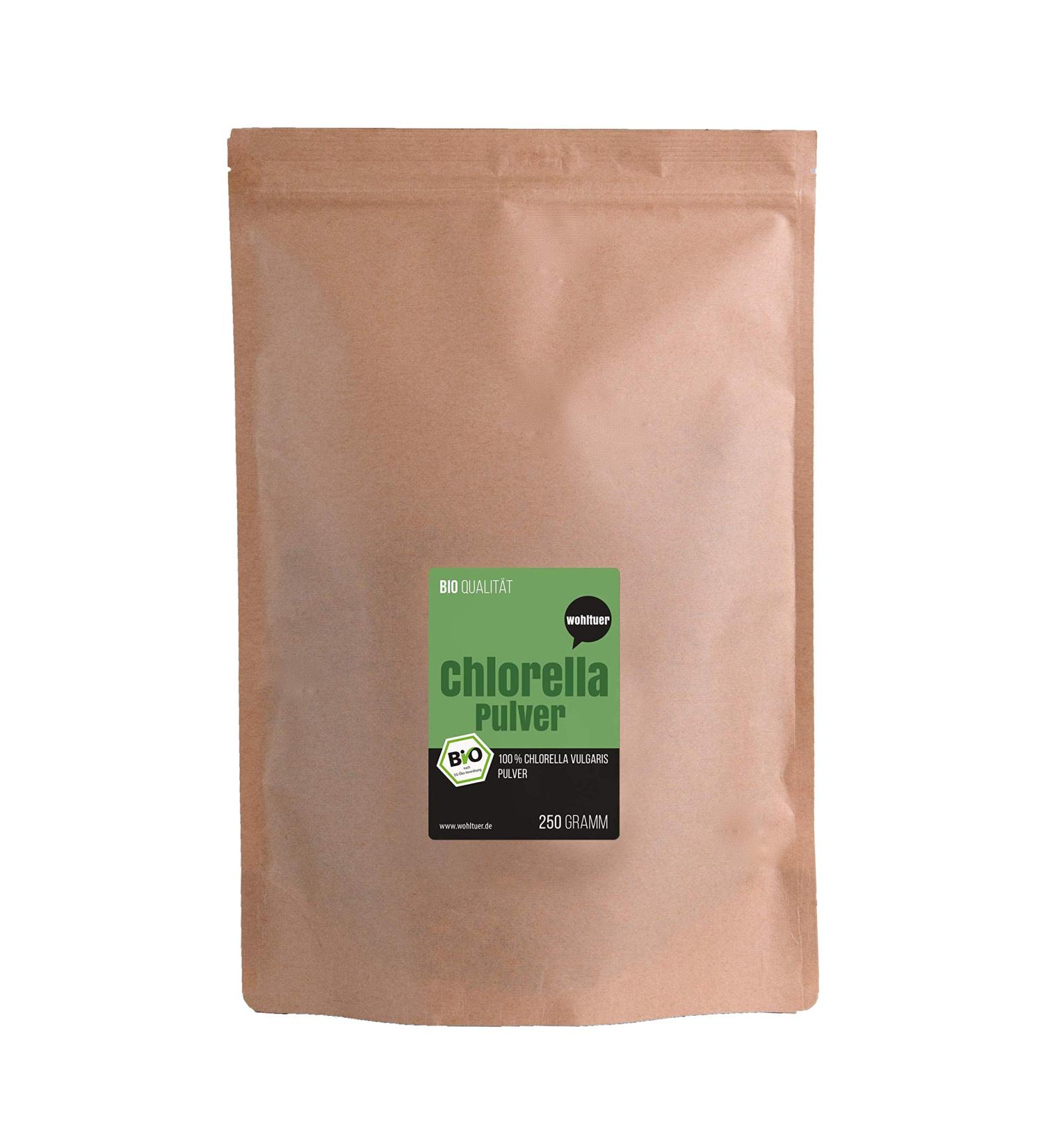 Wohltuer Organic Chlorella Powder 250g - Pure Raw Food Quality 100% Additive-Free Lab Tested (DE- KO-006) - International Shipping Available - Buy Online on GoSupps.com