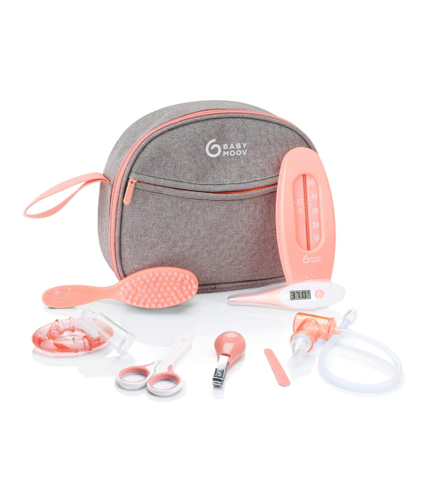 Babymoov Baby Grooming Kit - Essential Grey/Peach Newborn Healthcare and Nail Kit - Buy Online on GoSupps.com