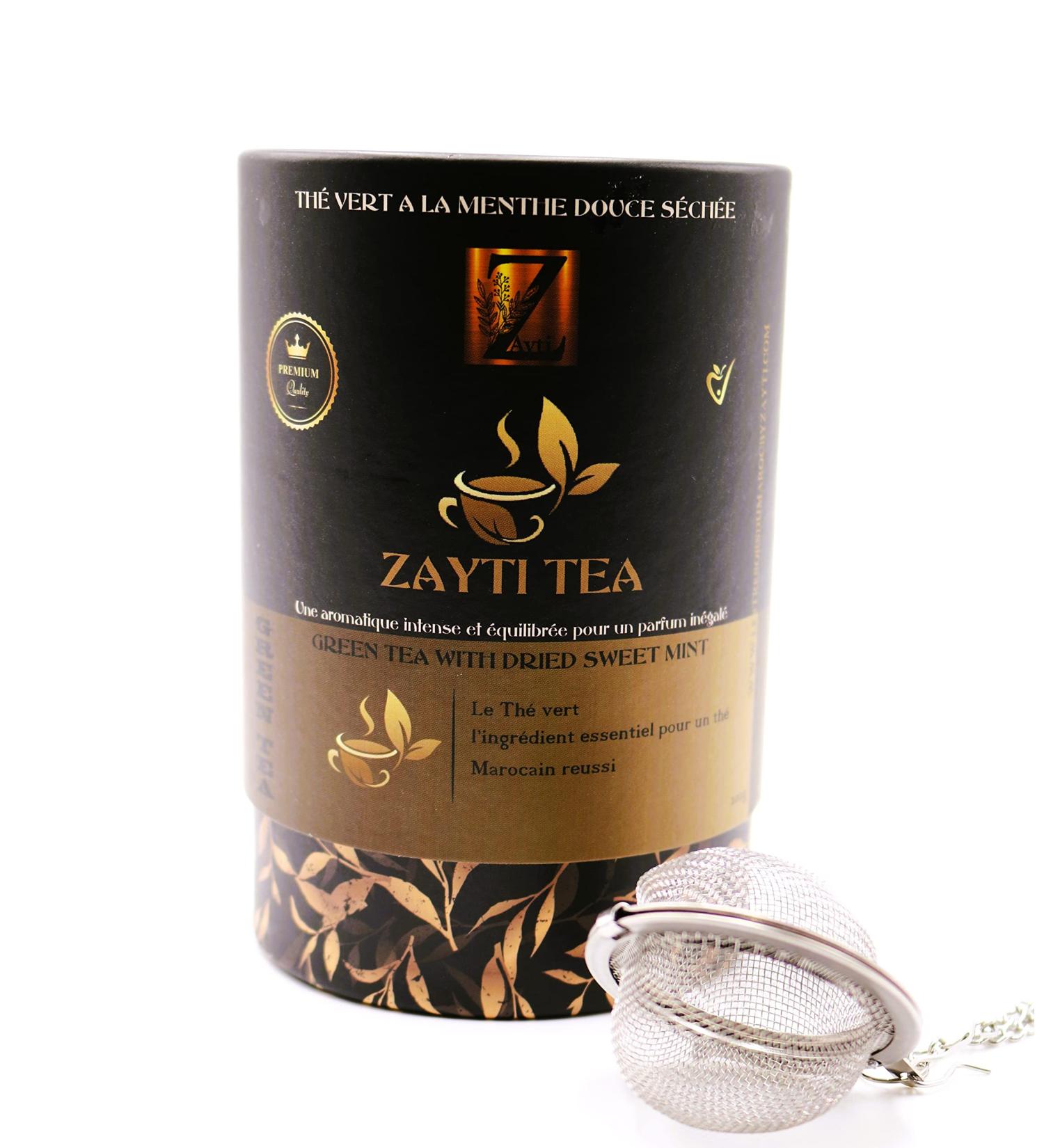 Moroccan Green Tea with Dried Sweet Mint - Premium Quality Moroccan Green Tea Box of 160 g - Buy Online on GoSupps.com
