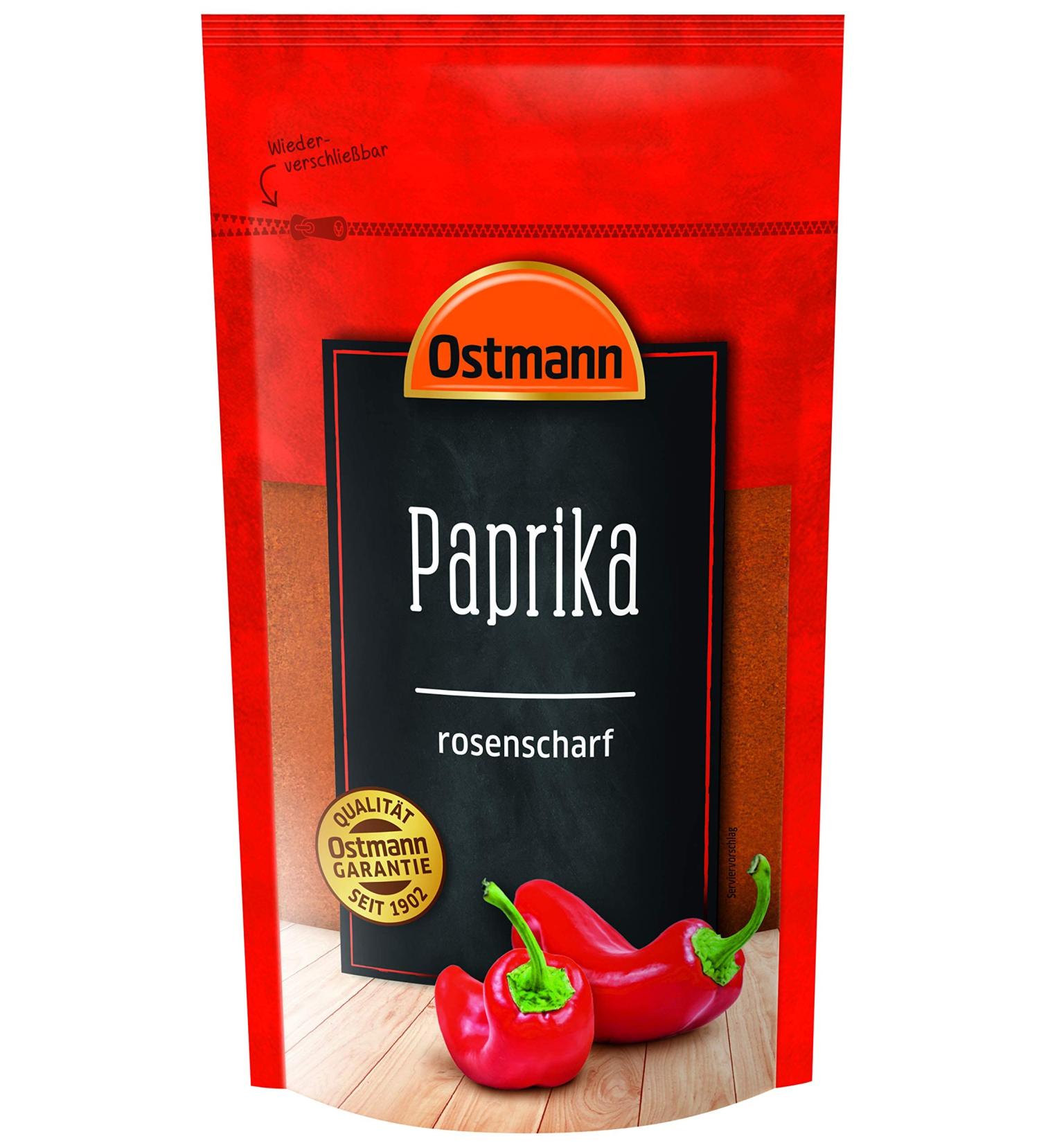 Ostmann Paprika Rosenschaft 250g | Fiery Sharp Ground Pepper Spice for Dips Vegetables & Meat - Buy Online on GoSupps.com