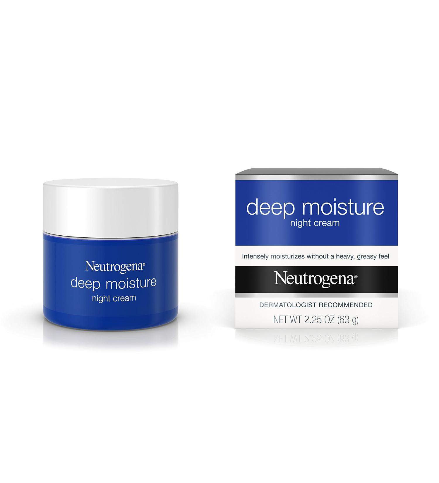 Neutrogena Deep Moisture Night Cream with Glycerin & Vitamin D3 - 2.25 oz - Buy Online on GoSupps.com