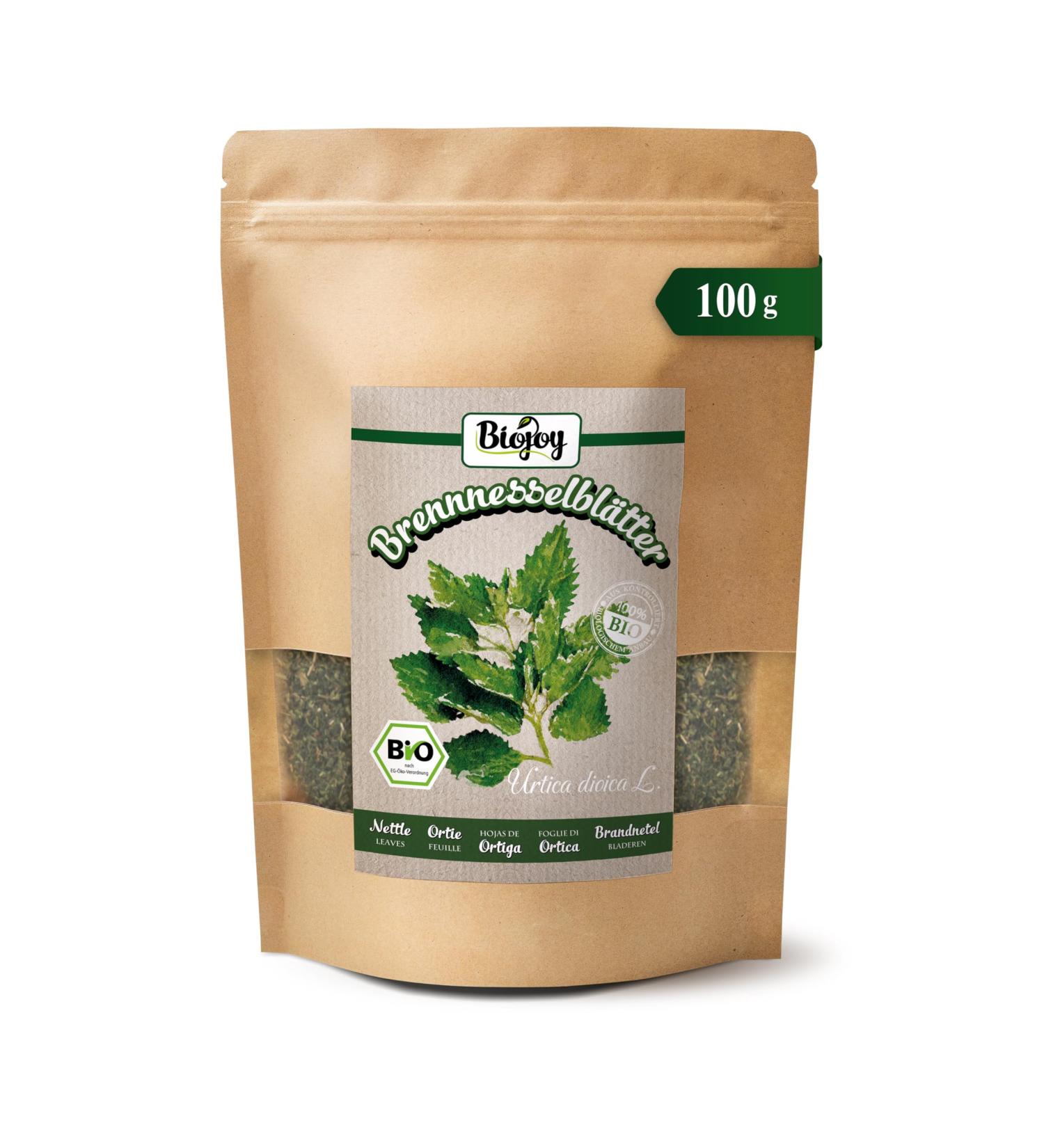  Biojoy Biojoy Organic Nettle Tea (100 g) dried and cut Nettle leaves (Urtica dioica) - Buy Online on GoSupps.com