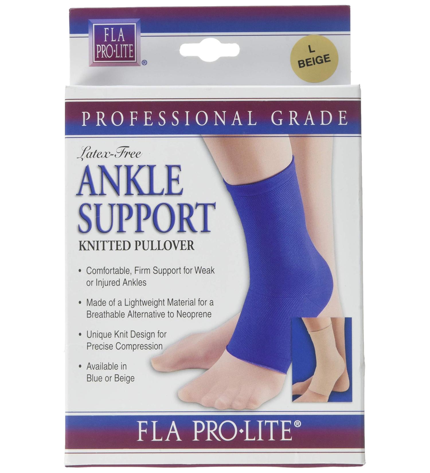 FLA othopedics Prolite Pull Over Knit Ankle Support Beige Large (Men : 9.5 Women : 4-11) - 1 ea