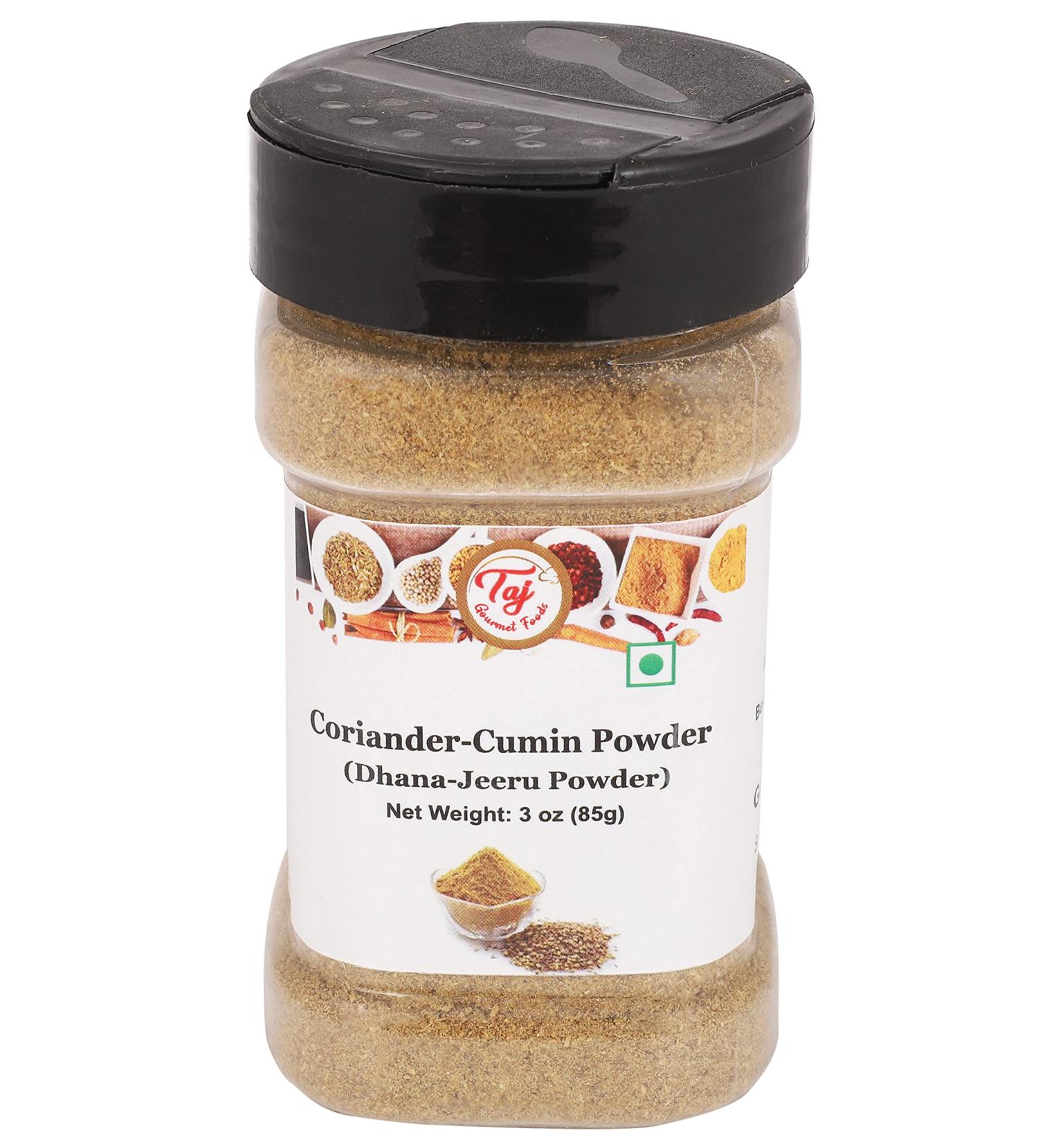 Taj Coriander Cumin Powder 3oz - Authentic Dhania Jeera Powder (85g) - Buy Online on GoSupps.com