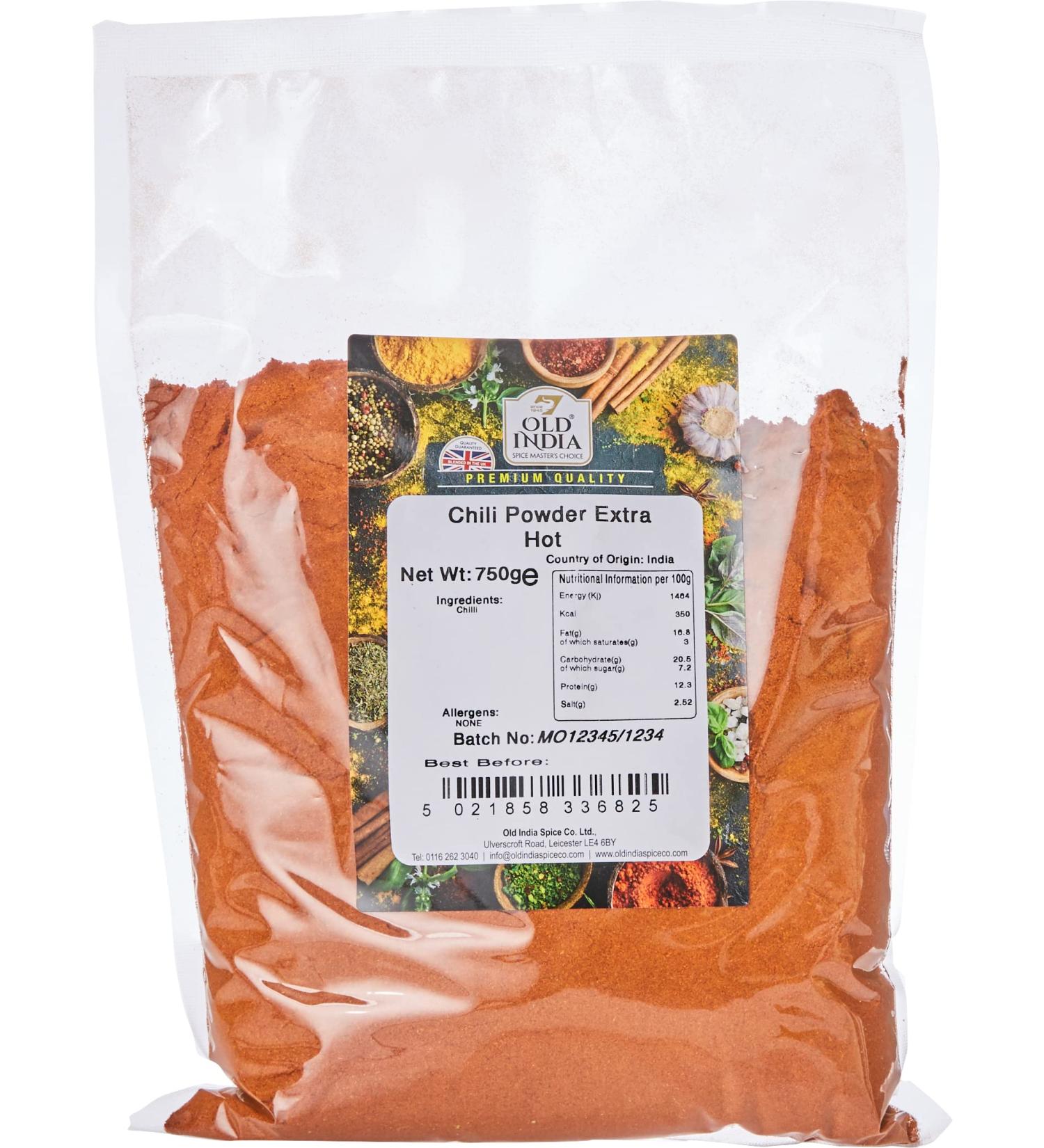 Old India Extra Hot Chilli Powder 750g - Spicy and Authentic Indian Flavor - Buy Online on GoSupps.com