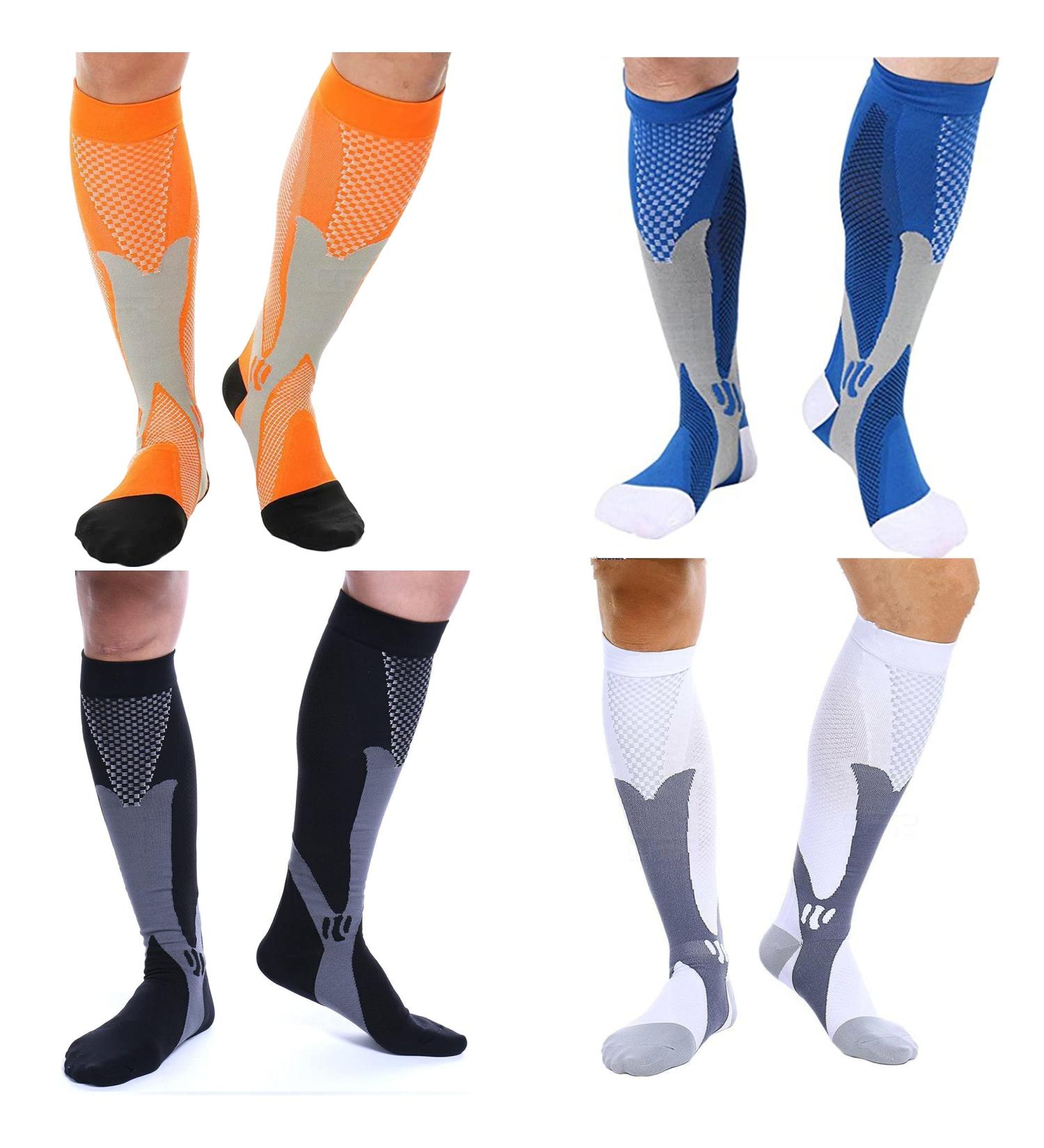 Feifanshop 4 Pairs Compression Stockings for Sports - Trumpy Socks & Trombose Support Socks for Women L/XL (EU 40-43) - Multicolored Comfort & Style - Buy Online on GoSupps.com