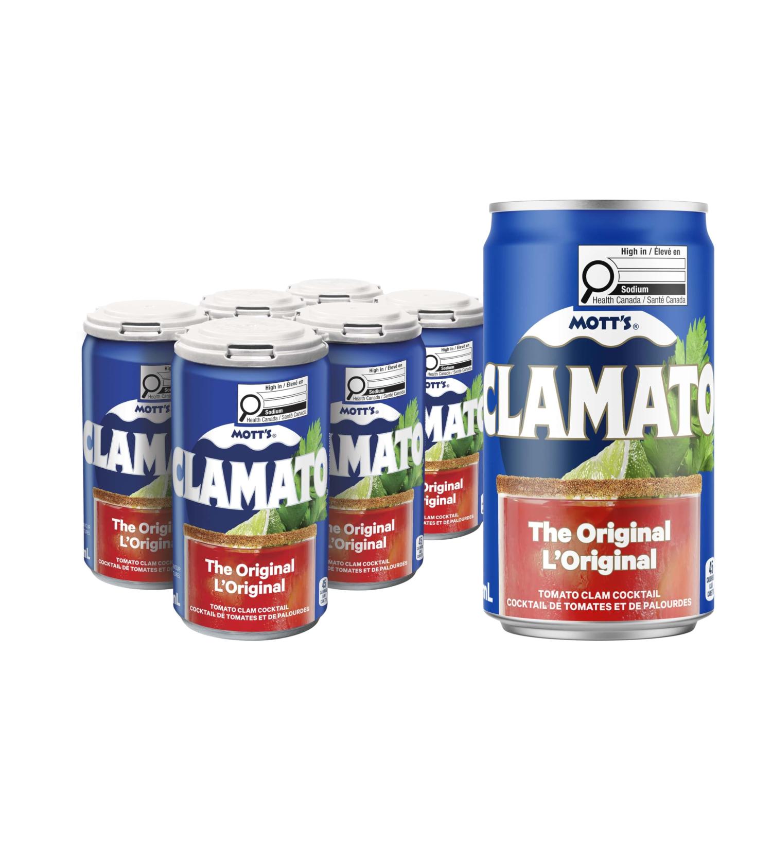Mott's Clamato Original 213mL Can Pack of 6 - Buy Online on GoSupps.com