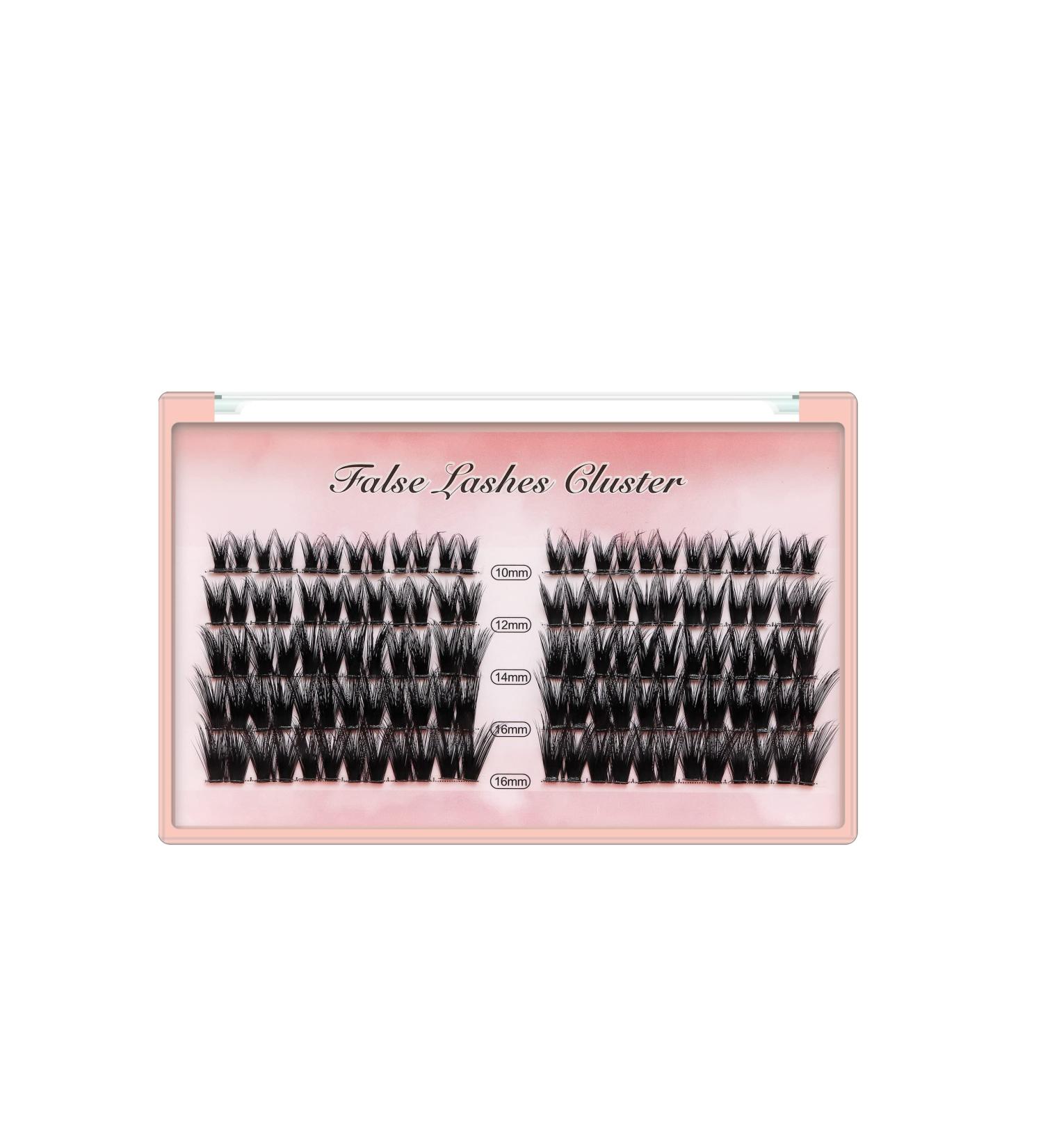 Natural Long Individual False Eyelashes Set | 10-16mm Volume Cluster Lashes for Dramatic Looks | Soft Wide Stem DIY Eyelash Extensions - Buy Online on GoSupps.com