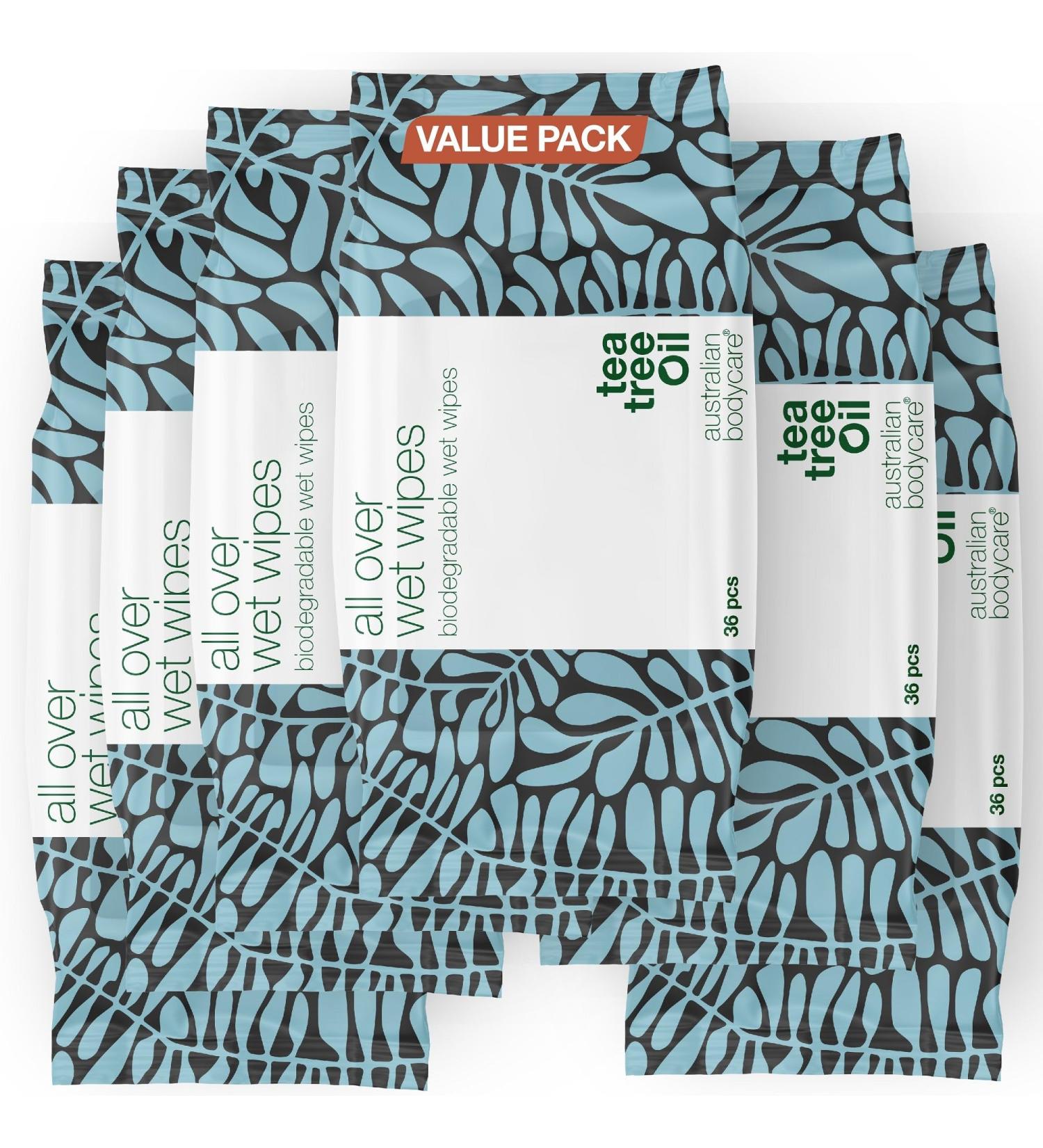 Tea Tree Oil Wet Wipes - 216 Biodegradable Towels | Refreshing & Moisturizing Hygiene | Perfect for Sweat Dirt & Makeup | On-the-Go Cleanliness - Buy Online on GoSupps.com