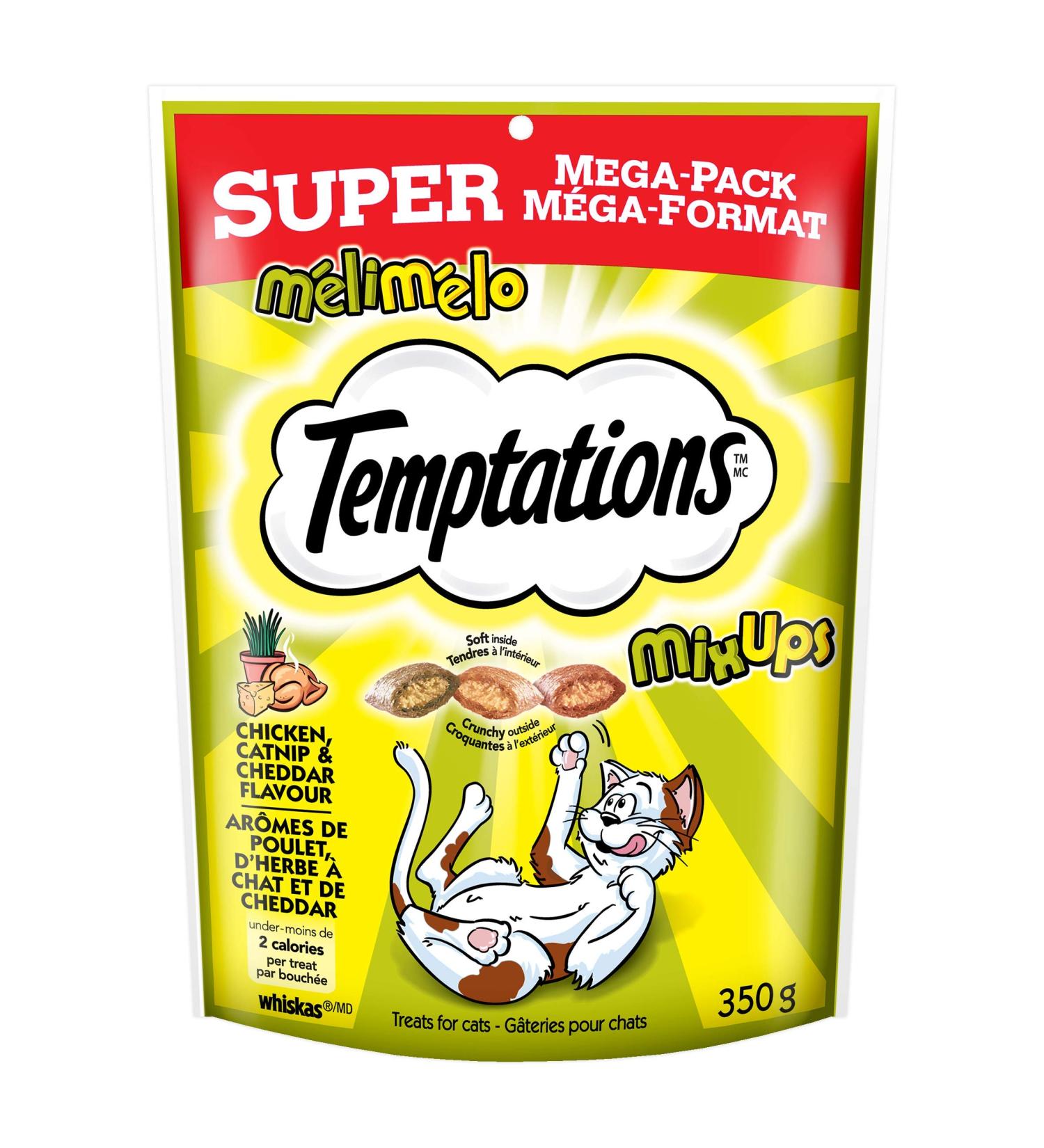 TEMPTATIONS Mix-Ups Cat Treats Chicken Cheddar and Catnip Flavour 350g (Pack of 1) - Buy Online on GoSupps.com