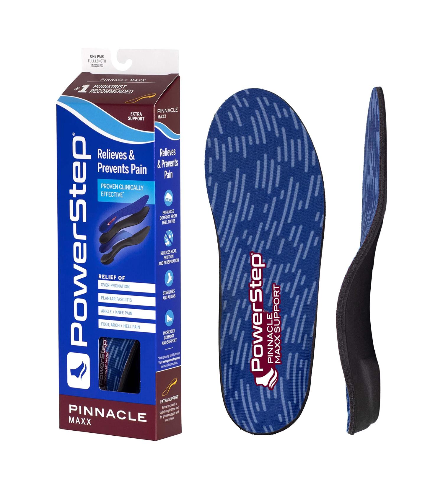 Powerstep Pinnacle Maxx Orthopedic Shoe Insoles EU 43 / UK 8.5-9 - Comfort & Support | International Shipping Available - Buy Online on GoSupps.com