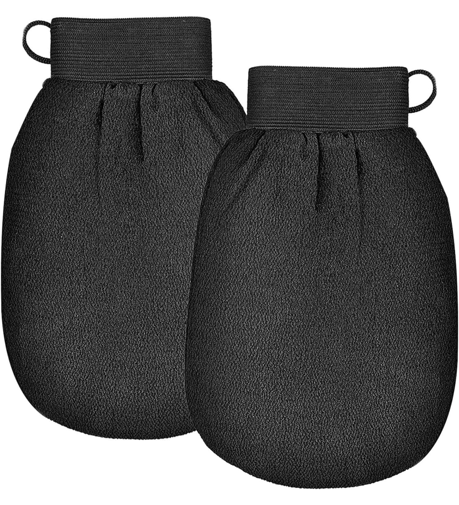 2Pcs Deep Exfoliating Mitts Microdermabrasion at Exfoliating Visibly Lift Away Dead Skin Part of the Best Body Care Kit for Women & Men Exfoliator Tool()