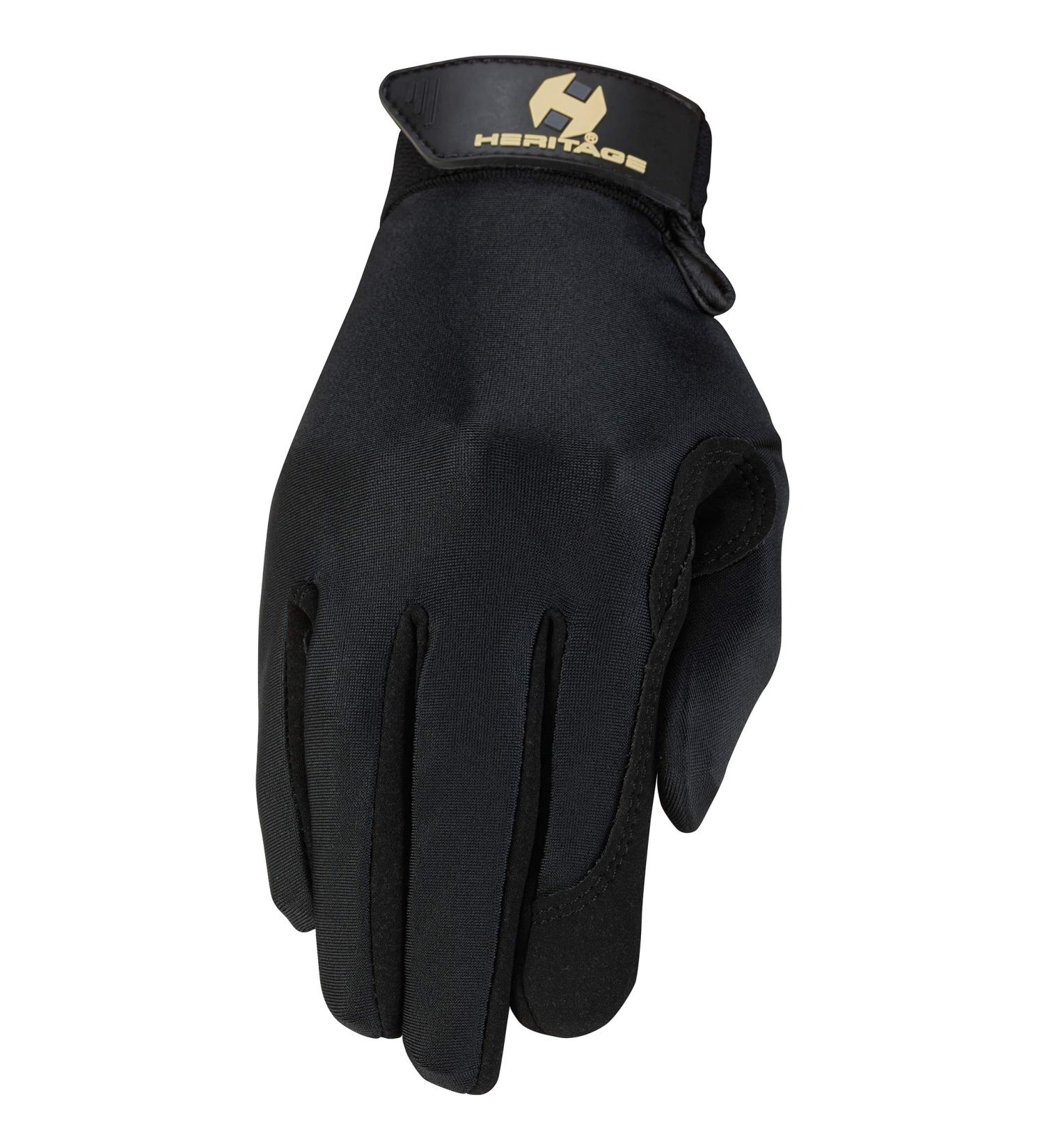 Heritage Performance Glove 6 Black - Premium Equestrian Riding Gloves - Buy Online on GoSupps.com