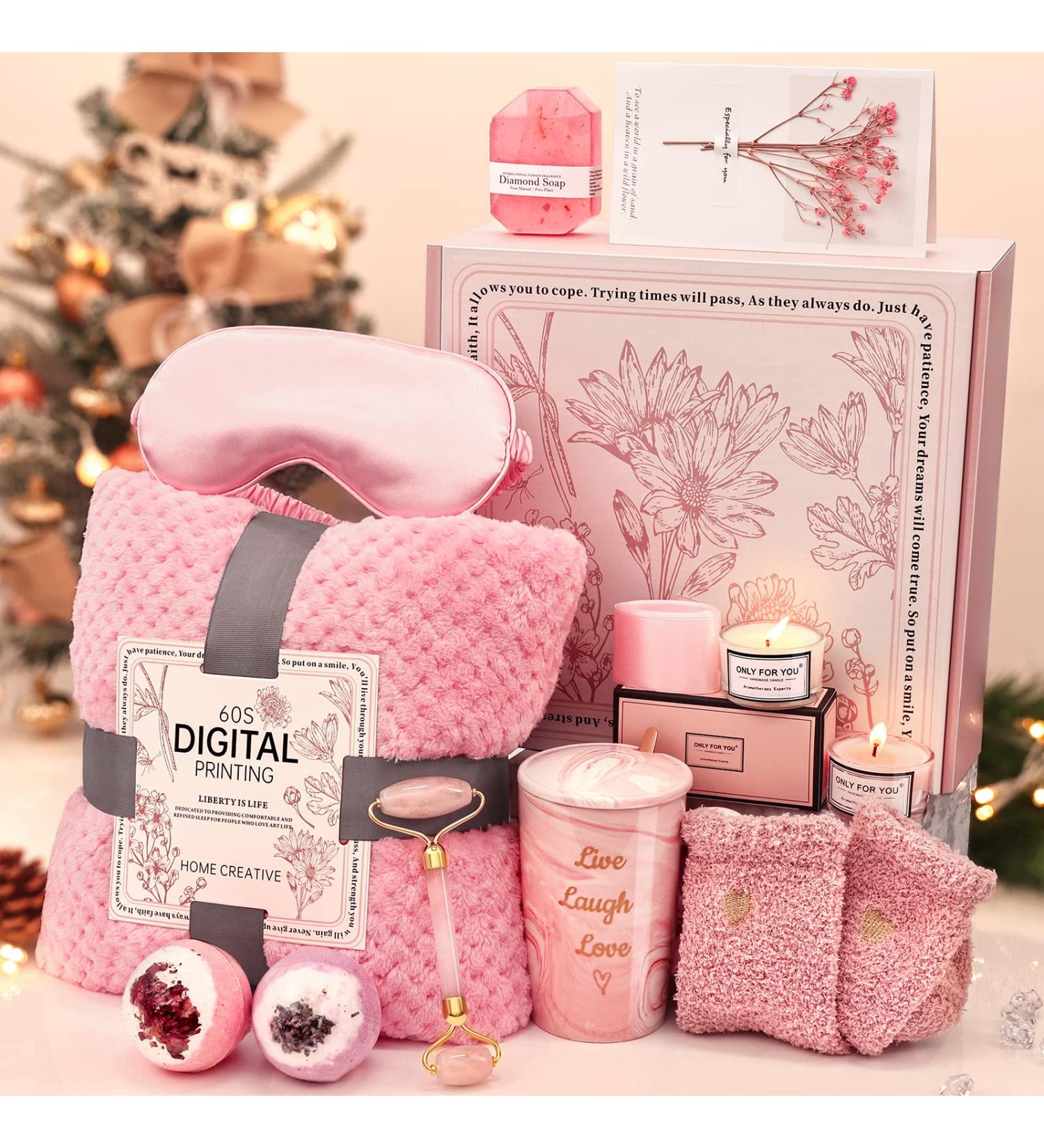 Get Well Soon Gifts for Women - 12 Pcs Care Package Gift Box for Her - Feel Better Spa Gift Set for Female Friends - Sister Birthday Gift Idea - Buy Online on GoSupps.com