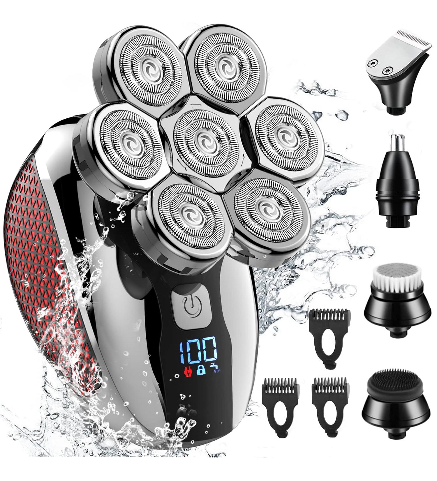 Homsor 7D Waterproof Head Shaver for Bald Men | Electric Shaver with Trimmer | Men's Grooming Kit - Buy Online on GoSupps.com