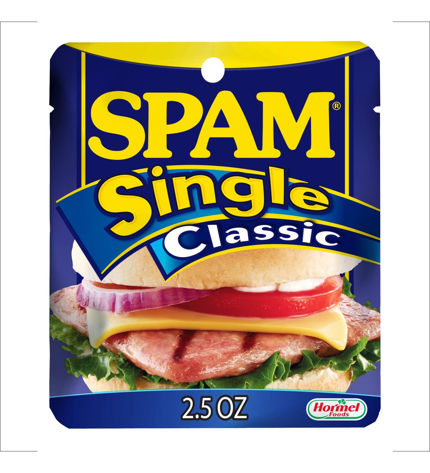 Spam Single Classic 2.5oz Pouch (Pack of 24) - Convenient and Delicious Meat Snack - Buy Online on GoSupps.com