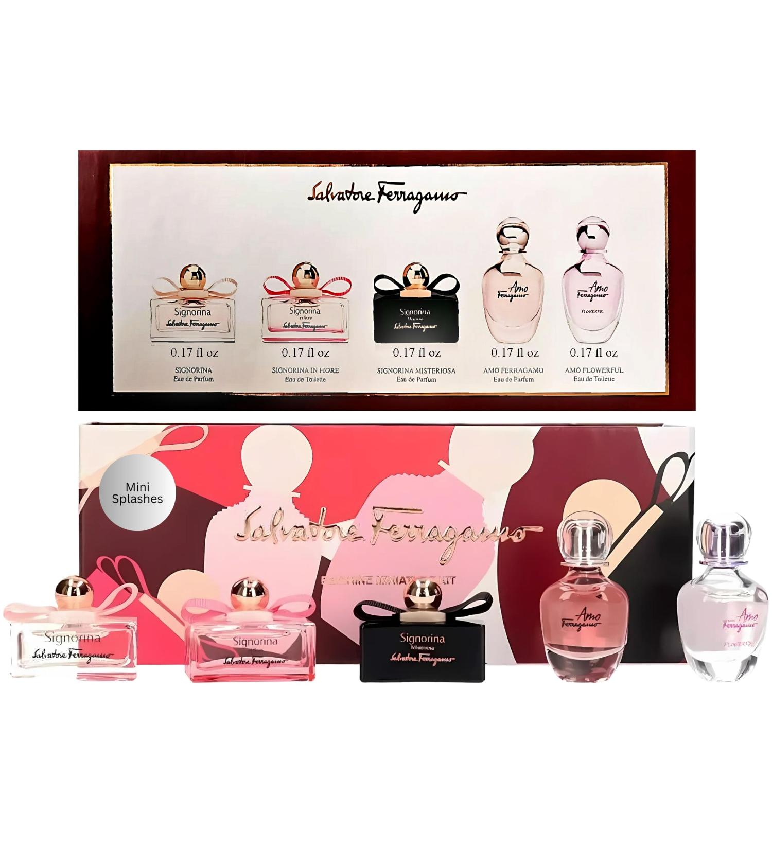 Salvatore Ferragamo Signorina Perfume for Women Mini Fragrance Set In Fiore Signoria Amo Amo Flower - Buy Online on GoSupps.com