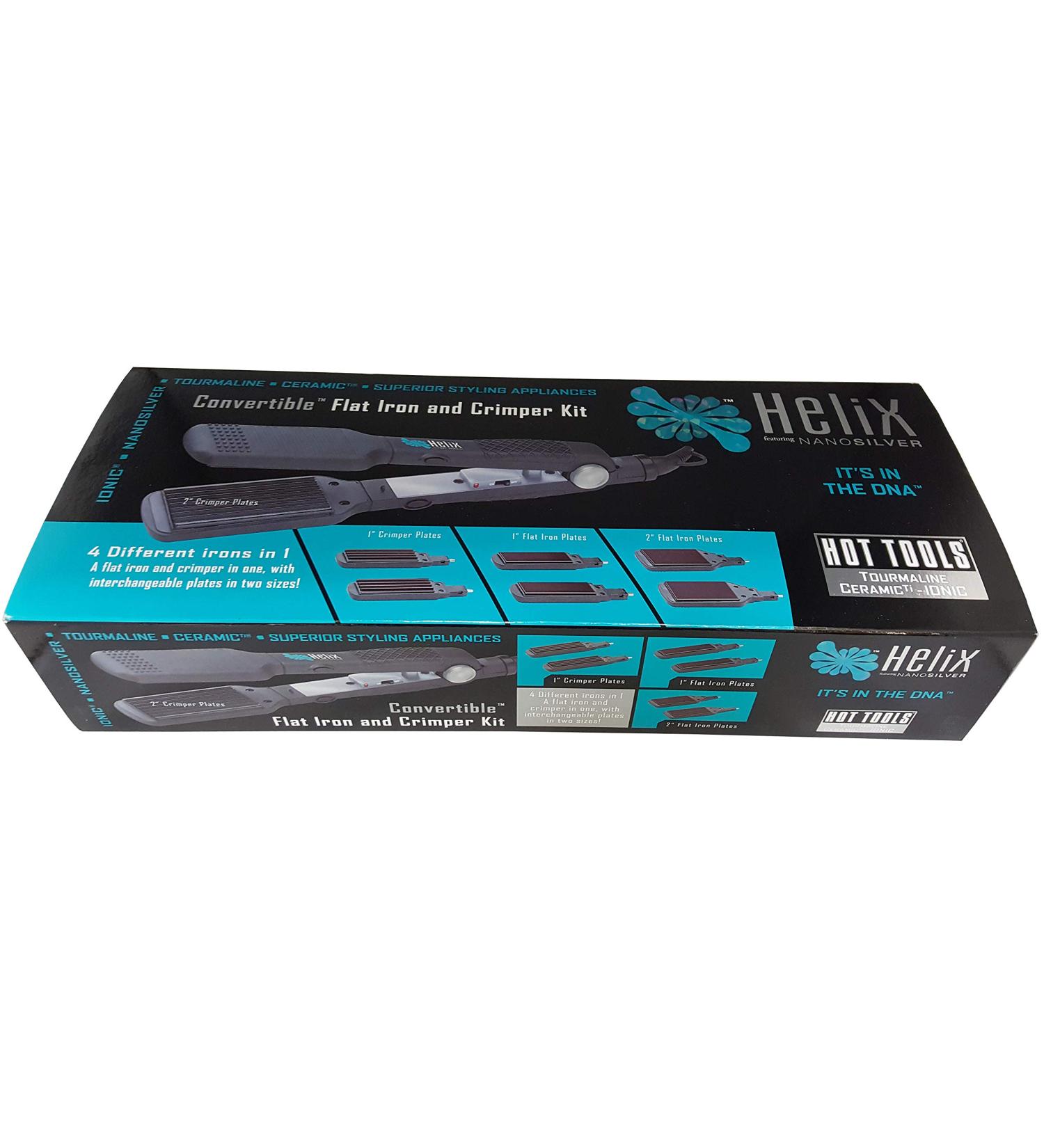Hot Tools Helix 2177 Convertible Flat Iron & Crimper Kit | 1 Crimper 1 Flat Iron 2 Plates - Perfect for All Hair Types - Buy Online on GoSupps.com