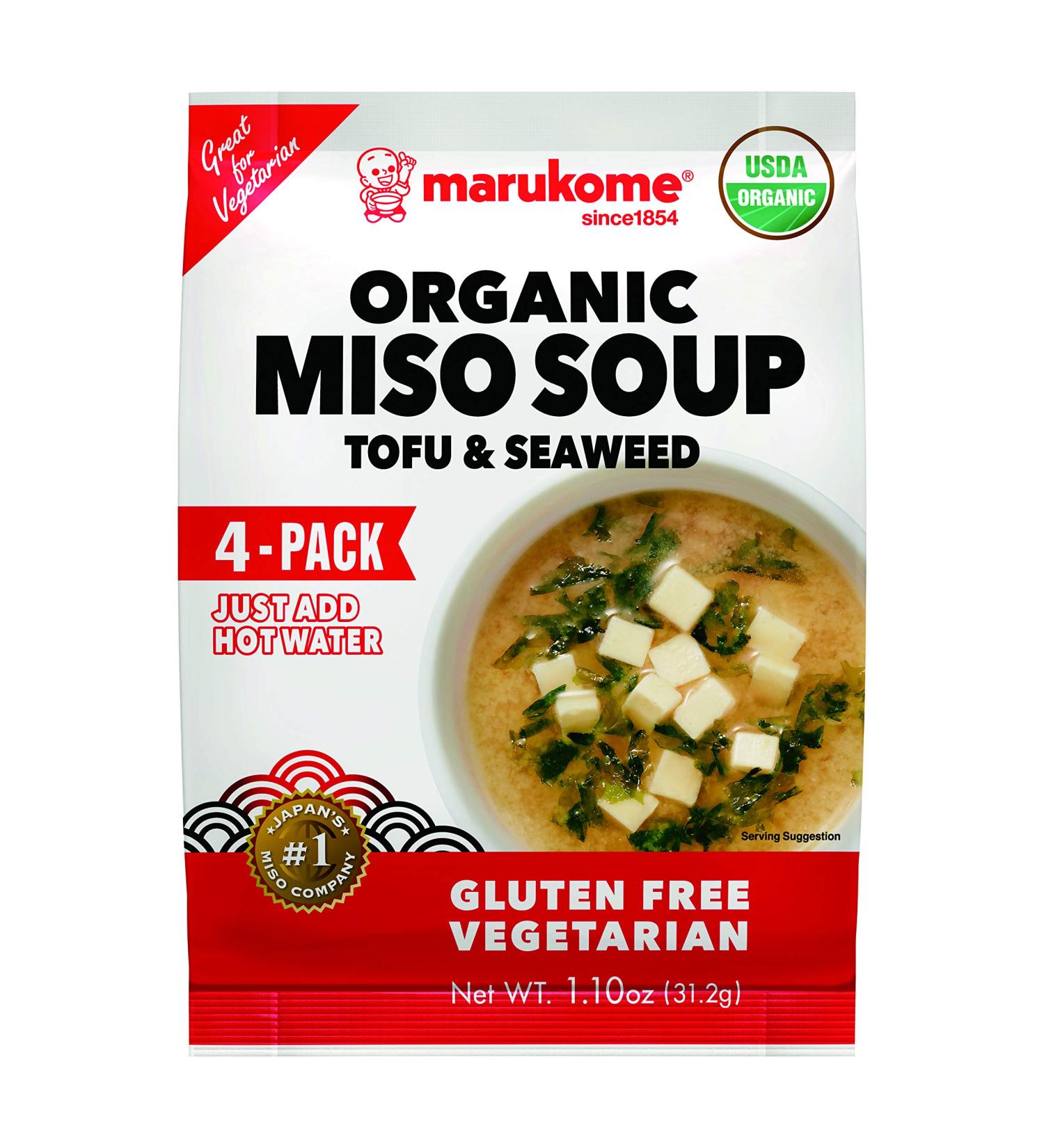 Marukome Organic Tofu Seaweed Miso Soup 1.1 oz - Authentic Japanese Flavor - Buy Online on GoSupps.com