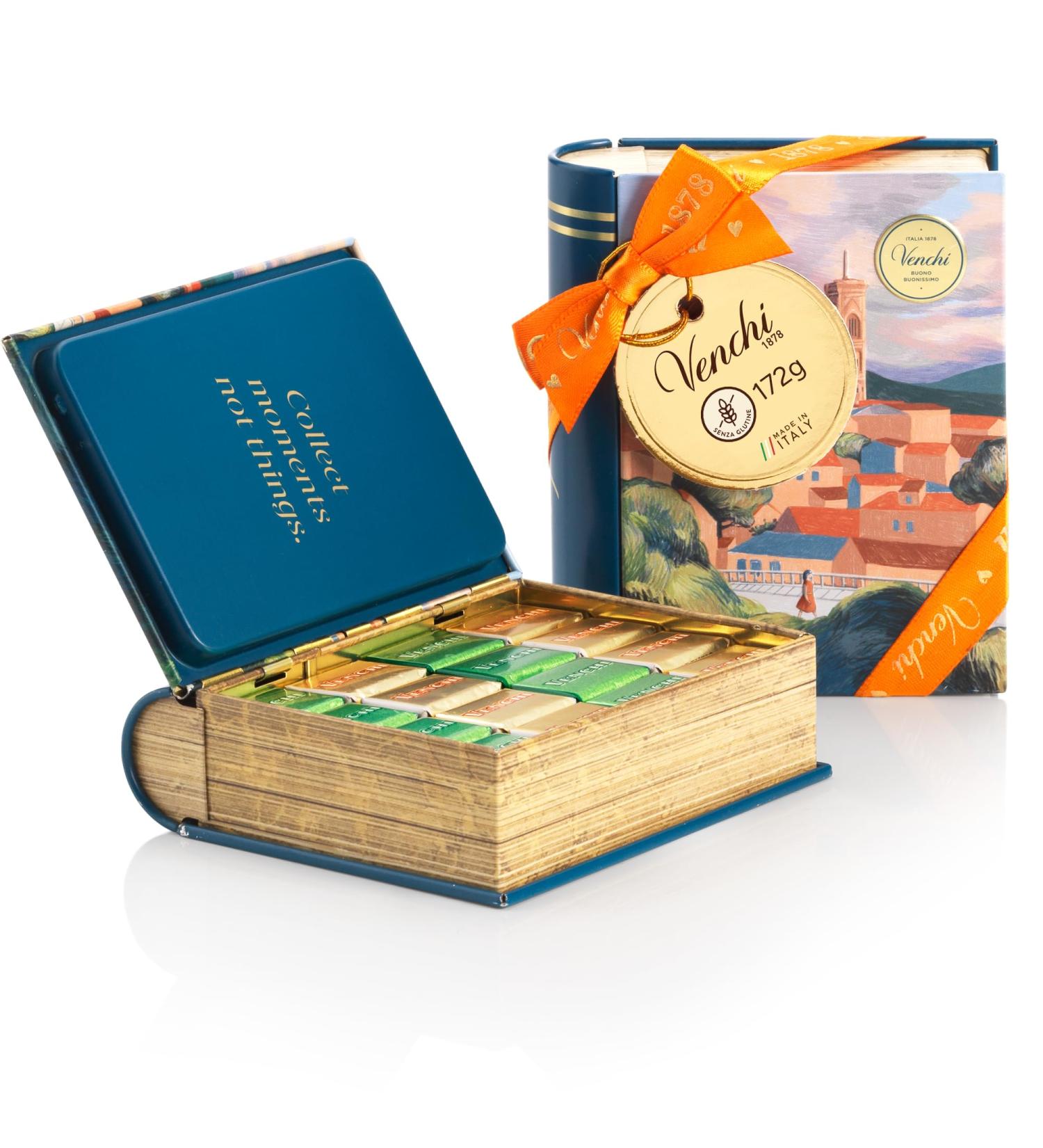 Venchi - Mini Livre en M tal Florence avec Chocolats Cremino Assortis 172 g - Id e Cadeau - Sans Gluten - Buy Online on GoSupps.com