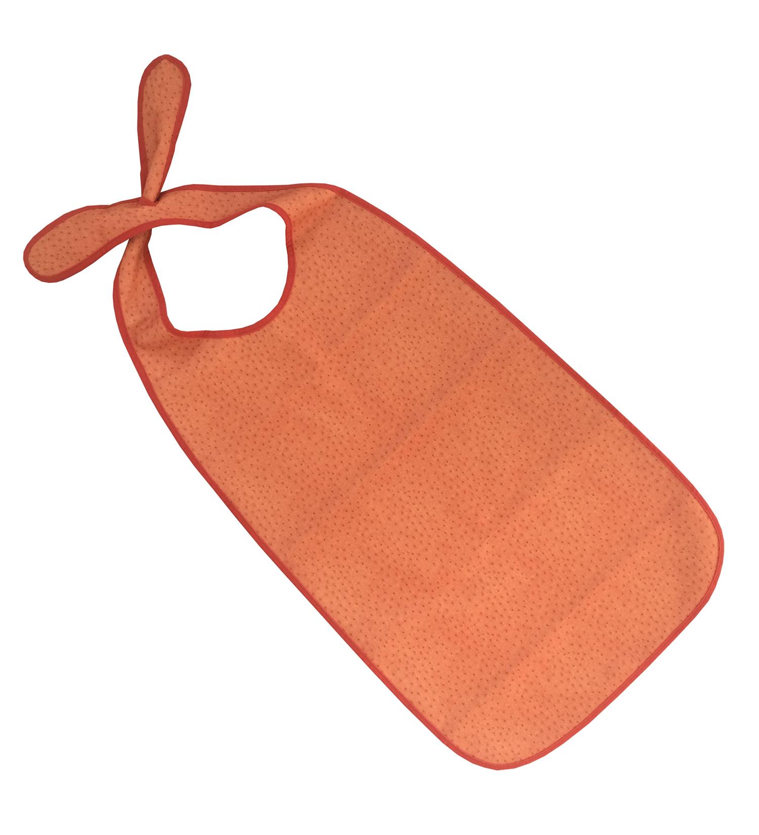 PFLEGE POINT Clothing protector/dining apron for adults with snap fastener waterproof Orange