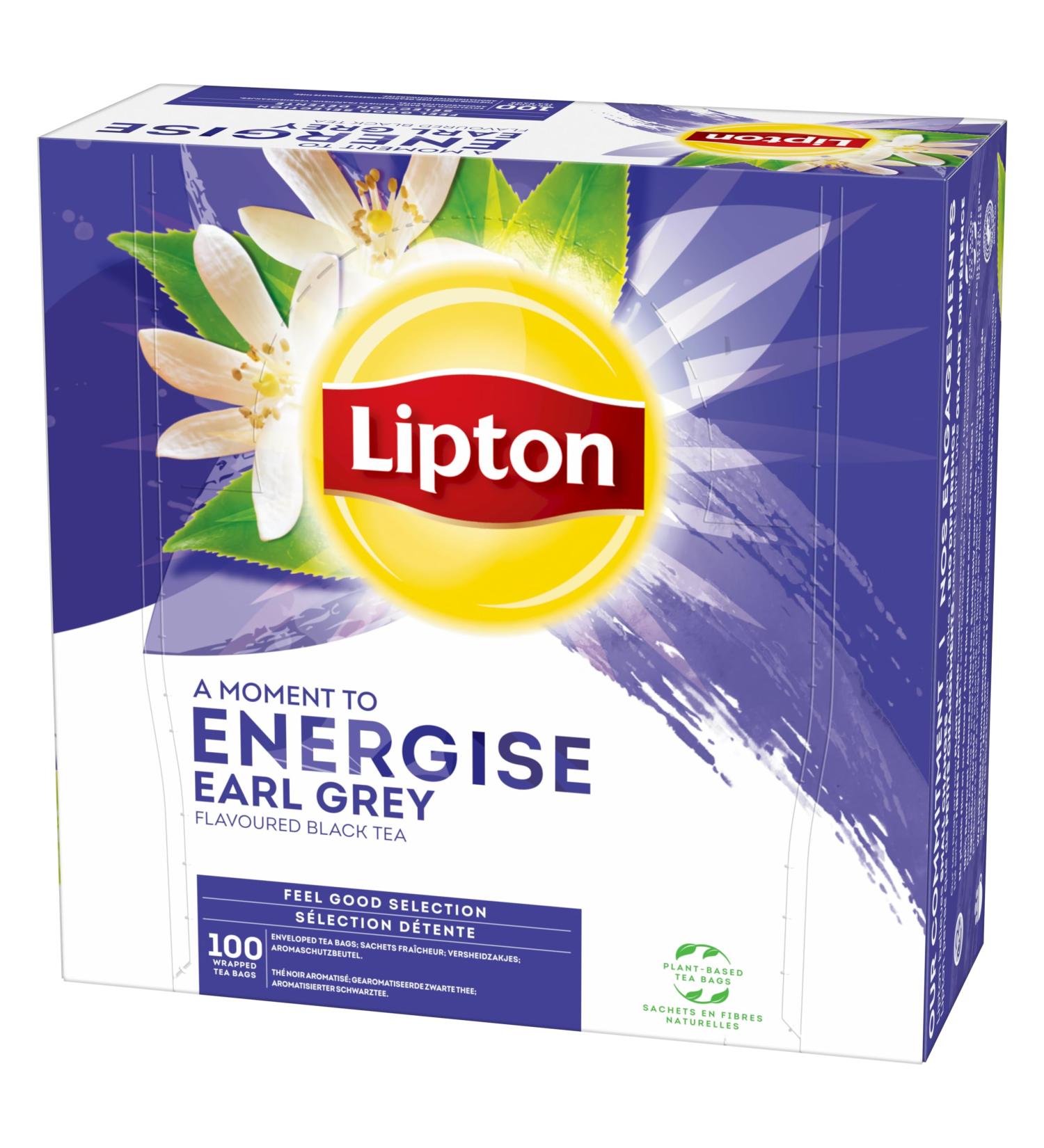 Lipton Relaxation Selection Black Tea Box Earl Grey Flavor Flavored Black Tea Rainforest Alliance Certified 100 Tea Bags - Buy Online on GoSupps.com