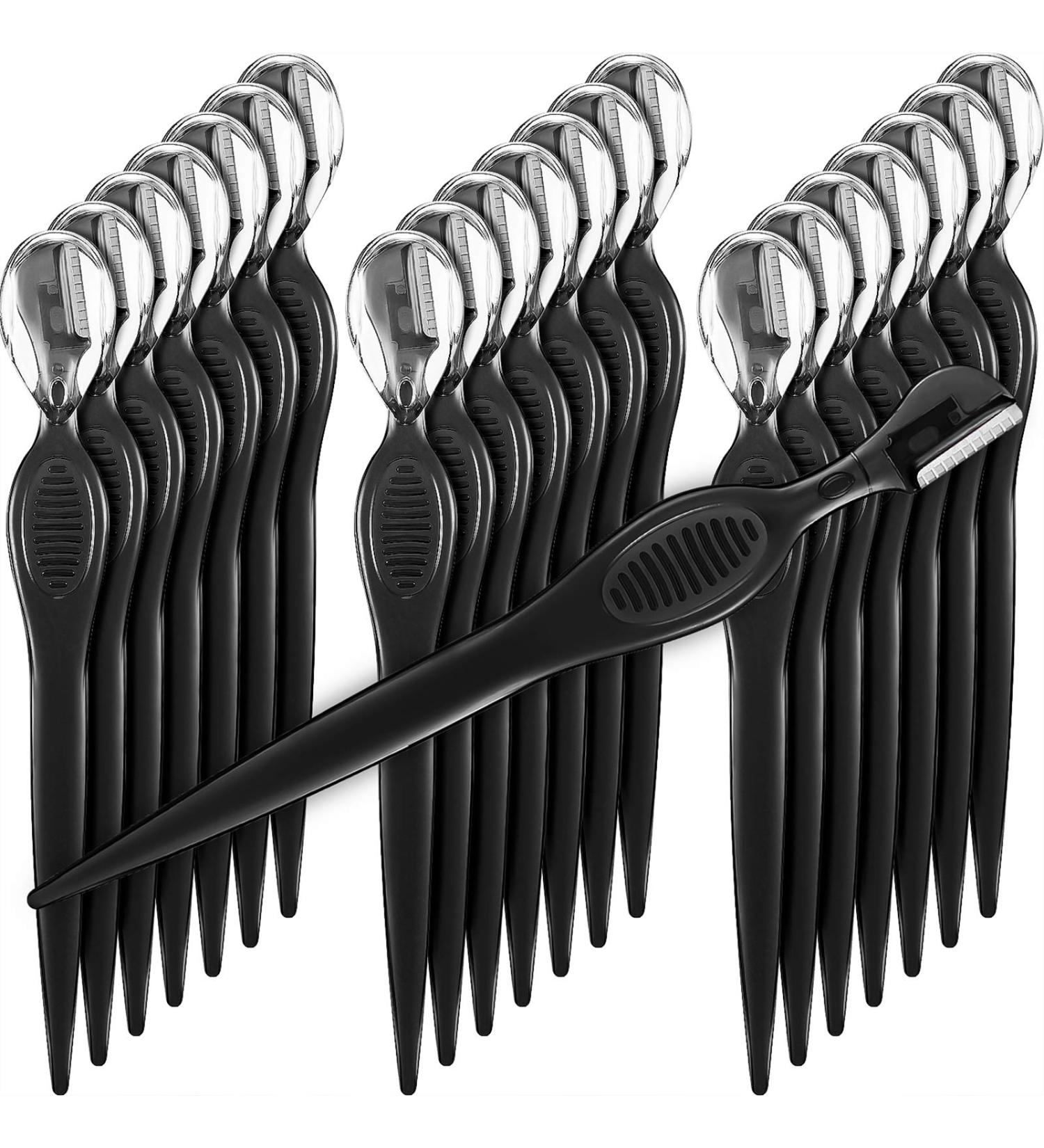 21-Piece Eyebrow Razors & Facial Trimmers Set for Women - Precision Makeup Tools (Black) - Buy Online on GoSupps.com