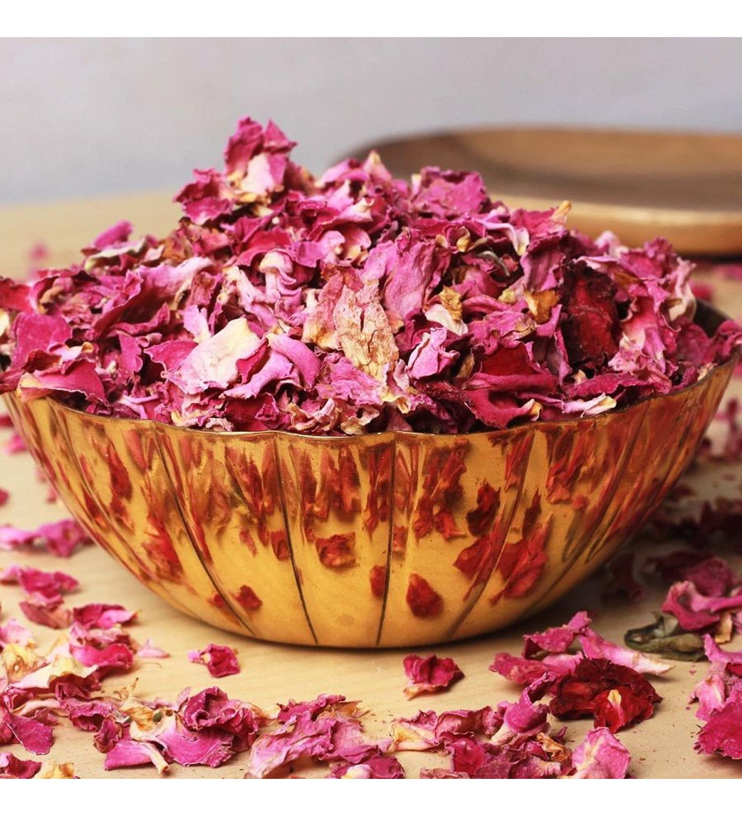 RAW HERB/JADI BOOTI GULAB PATTI ROSA GALLICA DRY ROSE PETAL (50GM) - Buy Online on GoSupps.com