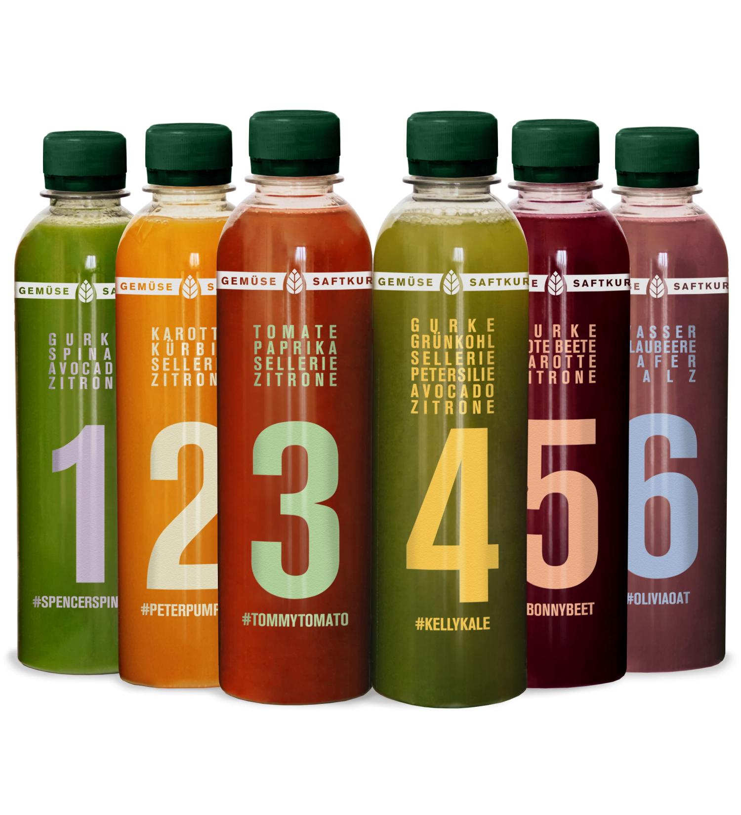 3-Day Vegetable Juice Cure - 18 Bottles of Additive-Free Juice in 6 Regional Flavors | Kale and Me - Buy Online on GoSupps.com