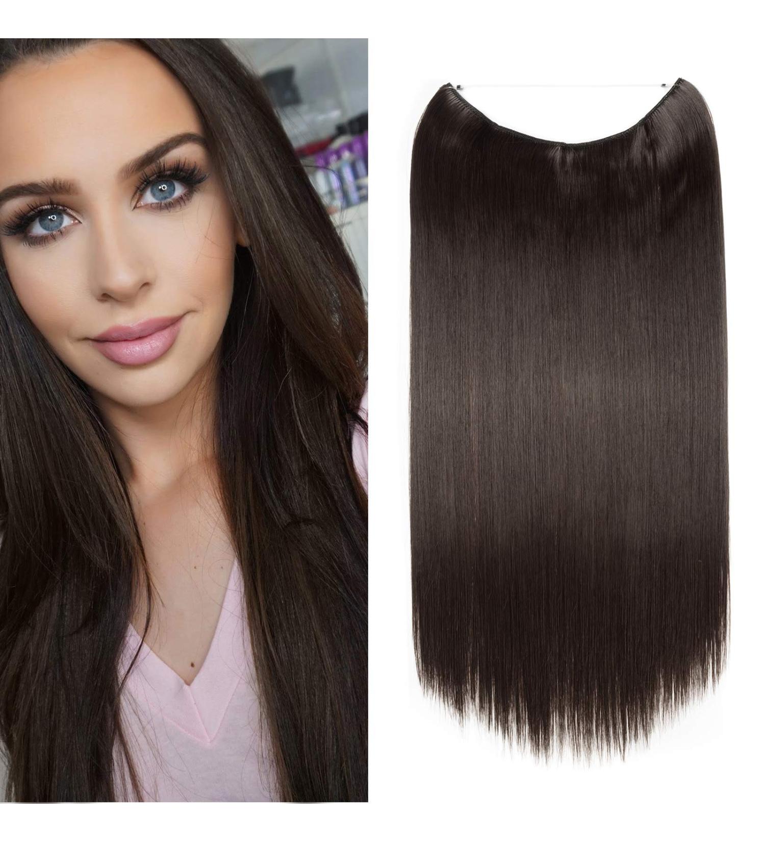 SEGO Invisible Wire Hair Part Extensions - Dark Brown 40/50 cm | Premium Hair Extensions for Effortless Style - Buy Online on GoSupps.com