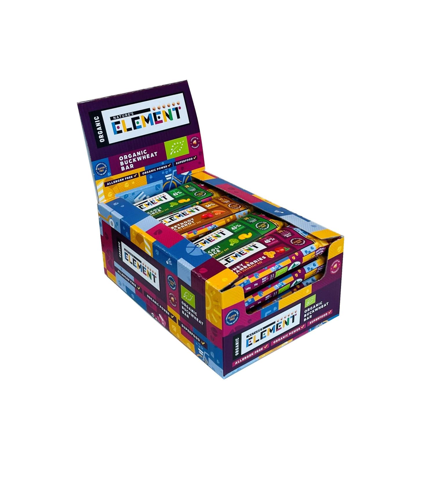 Organic Superfood Snack Bars | Gluten-Free Buckwheat Fiber Bars - 20 Count Mix for Healthy Snacking - Buy Online on GoSupps.com