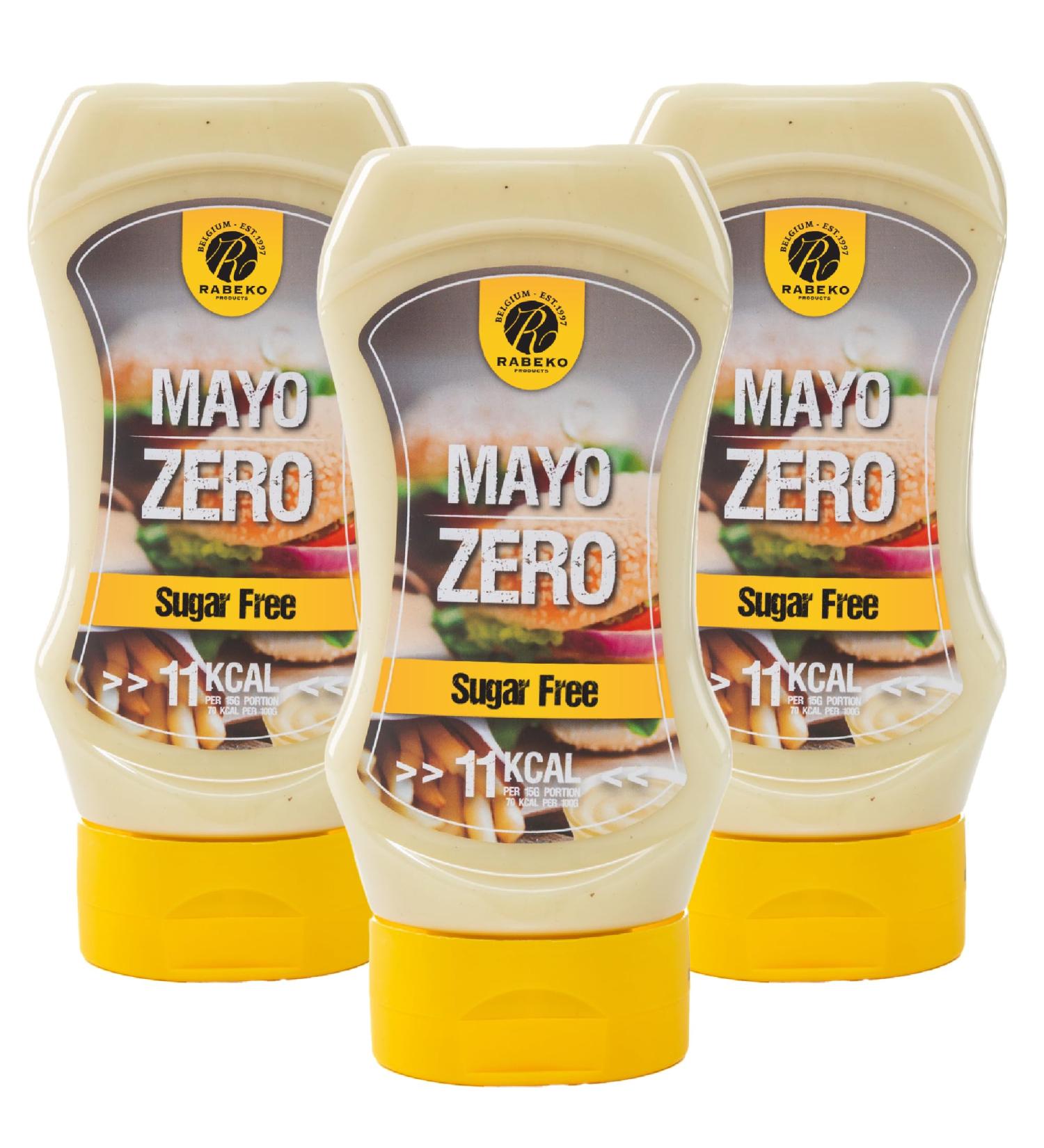 Rabeko Zero Sauce - Mayo 3 x 350 ml Sugar and Low Fat - Healthy Low Carb & Calorie Products for Salads Fries Burgers Grills - Gluten and Lactose Free - Buy Online on GoSupps.com
