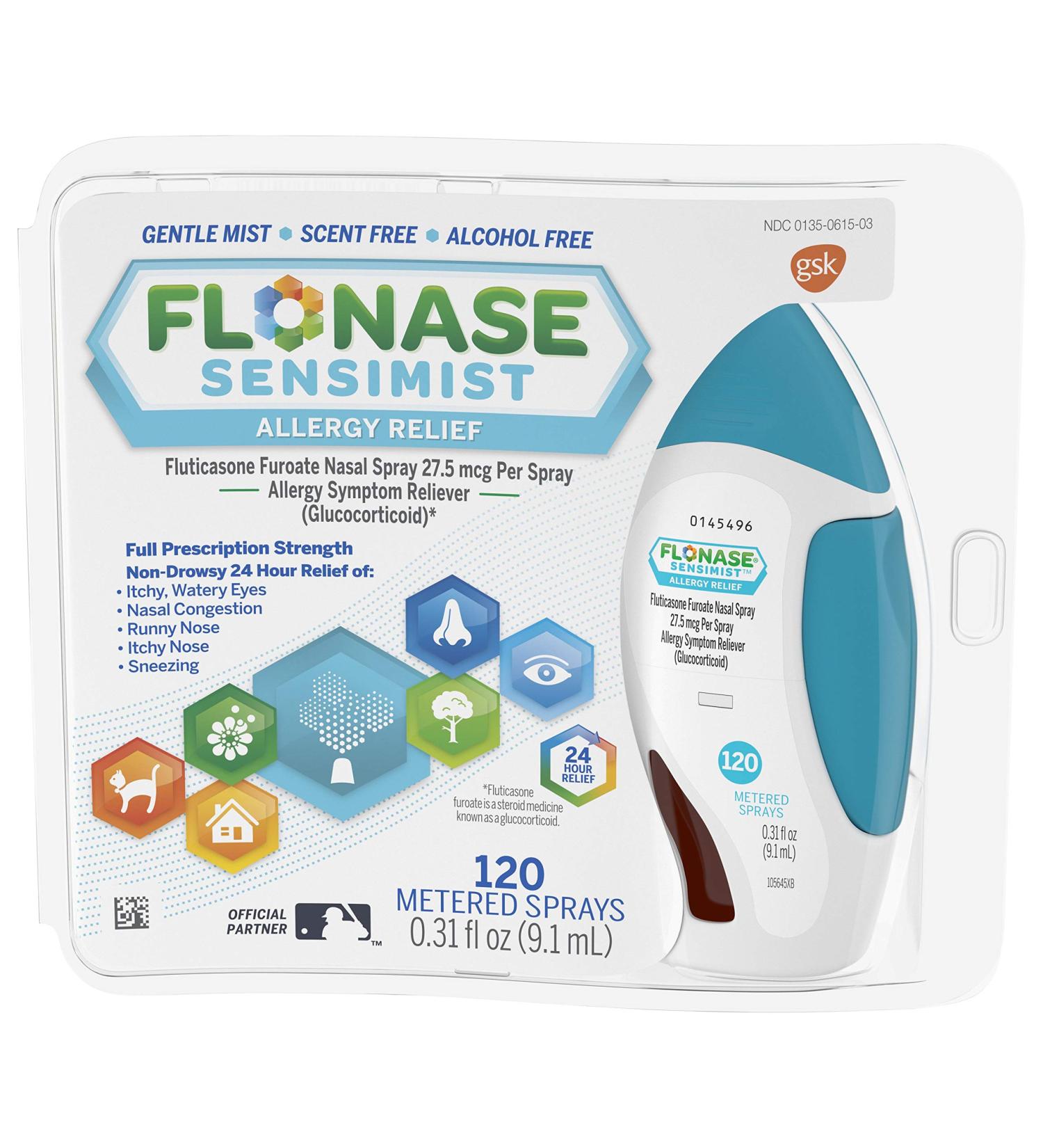 Flonase Sensimist Allergy Relief Nasal Spray - Non-Drowsy Medication - 120 Gentle Mist Sprays - Adult Pack - Buy Online on GoSupps.com