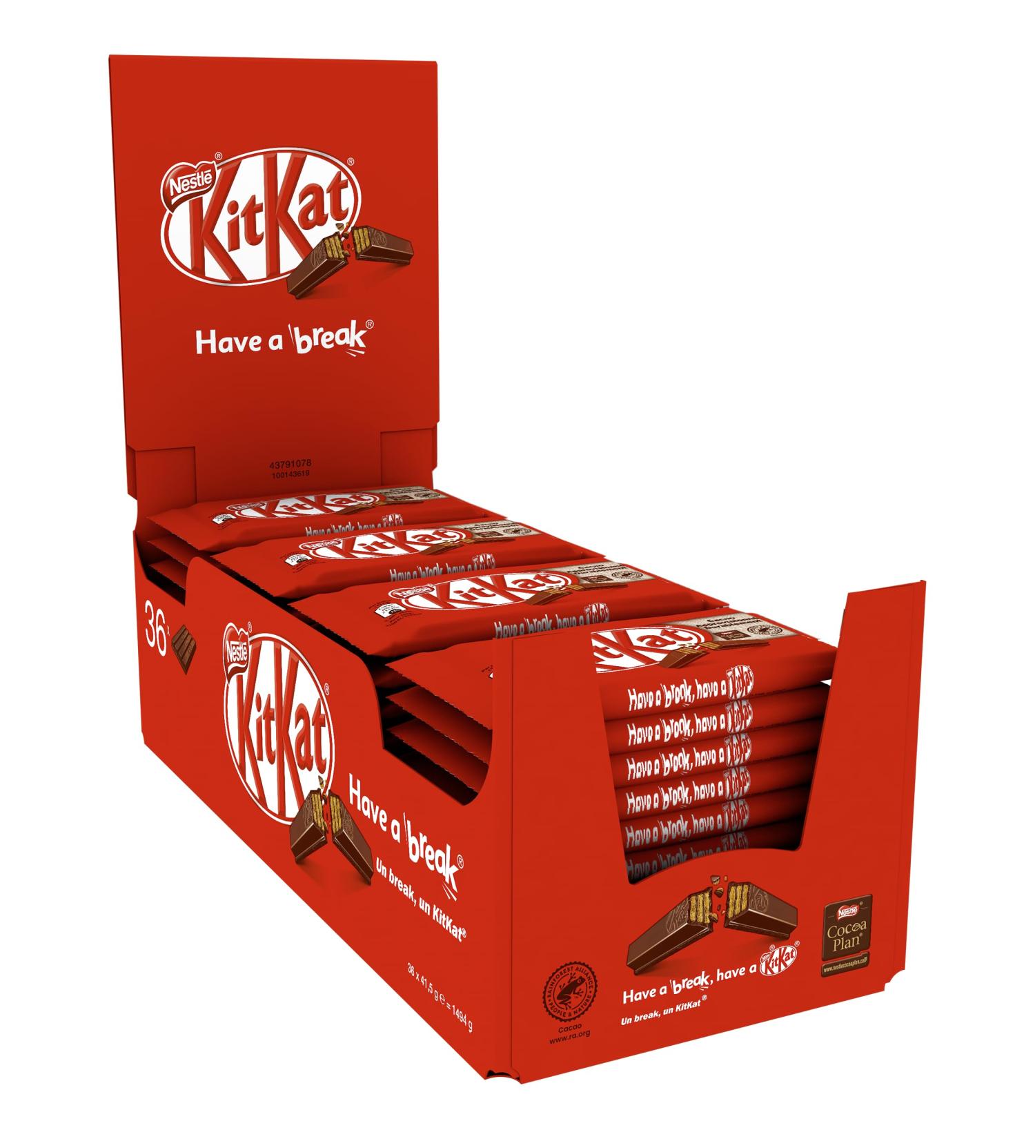 KitKat - Milk Chocolate Bar - Display - Set of 36 x 41.5 g - Buy Online on GoSupps.com