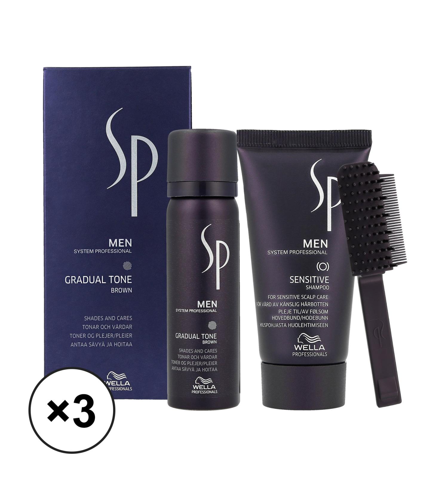 Wella SP Men Gradual Tone Brown SET 3 x (60ml + 30ml)