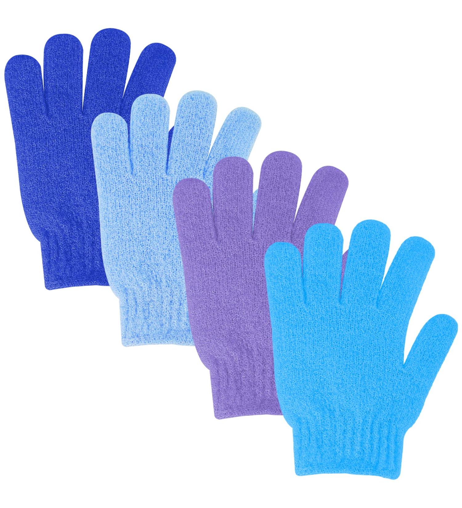 Sibba Double-Sided Peeling Shower Gloves | Natural Body Exfoliation & Luffa Washcloths | Soft Skin Remover & Bath Accessories | International Shipping Available - Buy Online on GoSupps.com