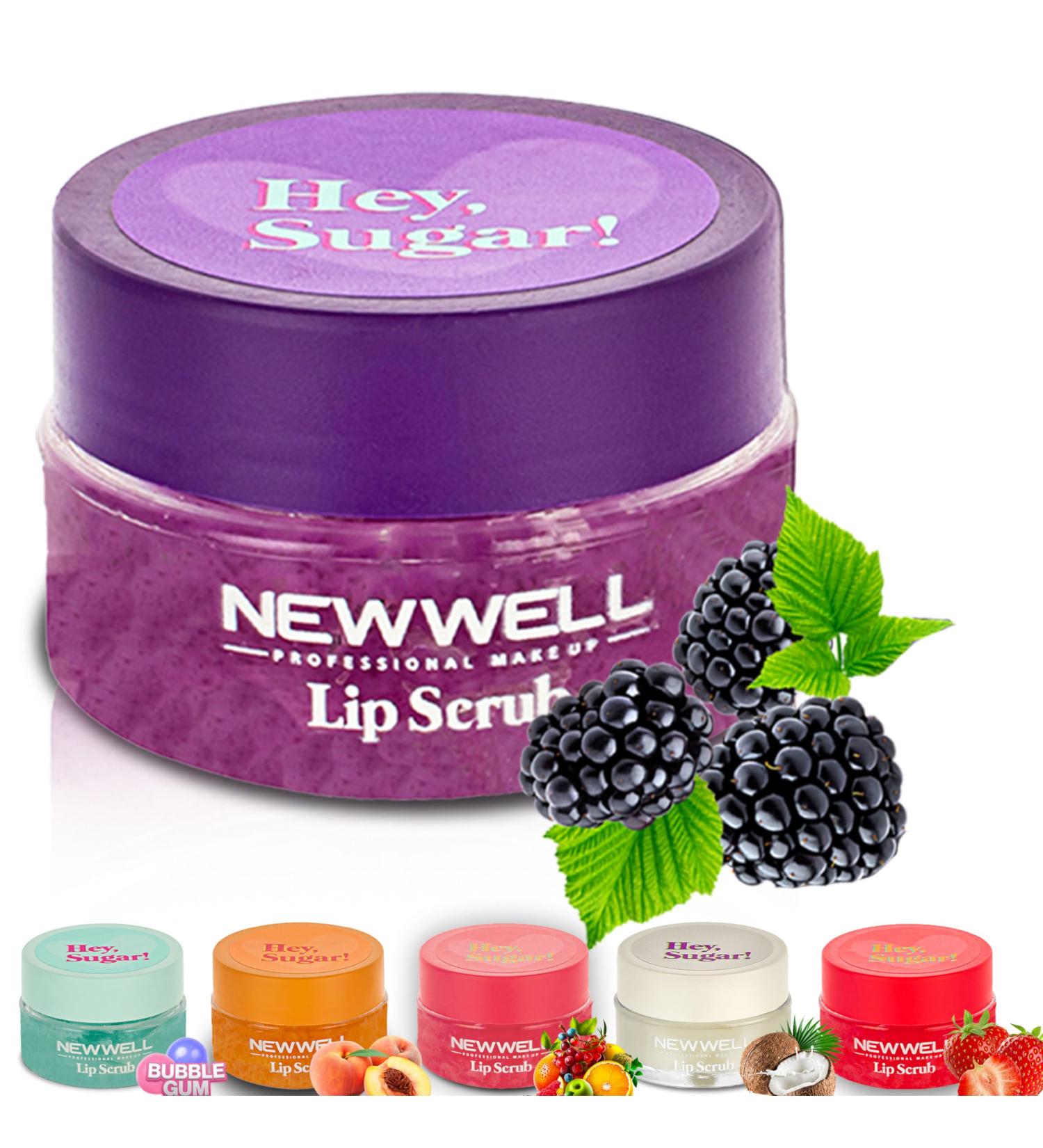 Buy NEW WELL Lip Scrub - Vegan Natural & Cruelty-Free Blackberry Lip Peeling for Intensive Moisture | International Shipping Available - Buy Online on GoSupps.com