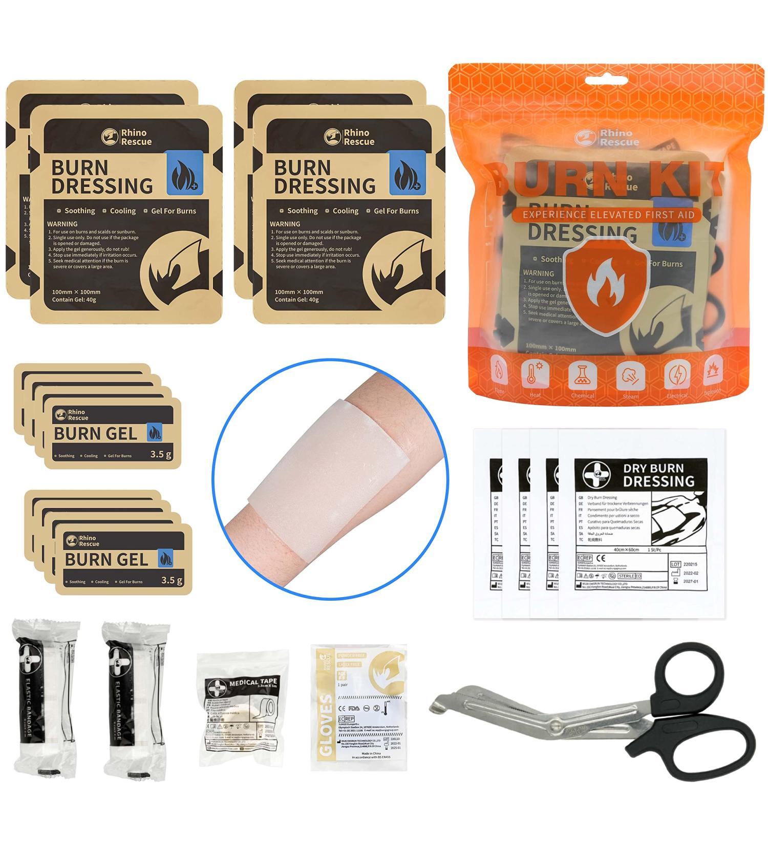 Rhino Rescue Incineration Protection Set - Effective Burn Scald & Sunburn Treatment for Home Office & Camping - Buy Online on GoSupps.com