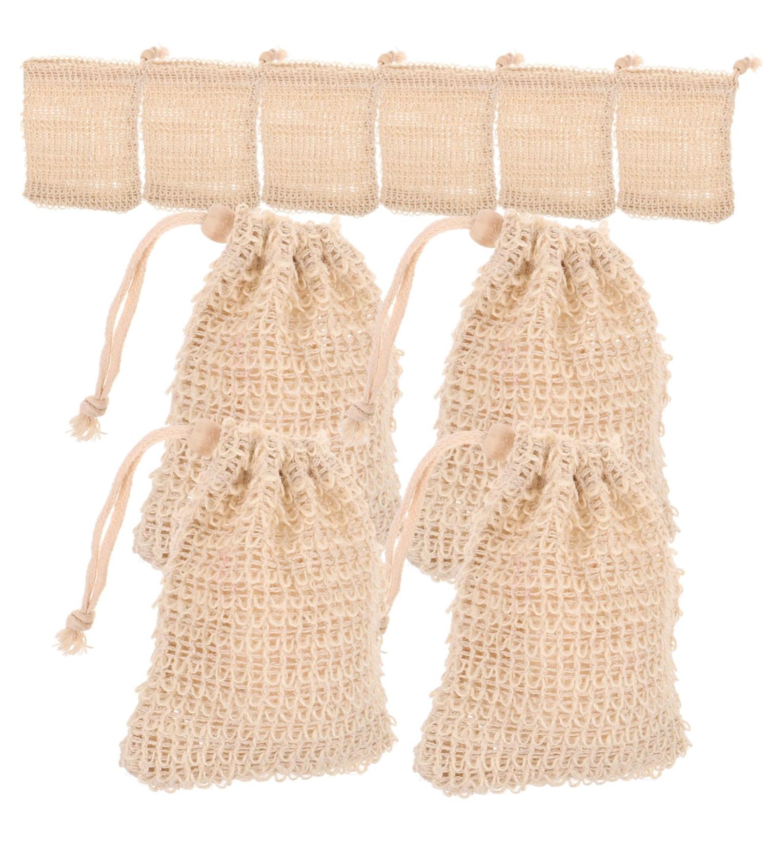 Mikinona 10pcs Net Bathing Soap Pouch Exfoliating Scrub Towel Bathing Supply Soap Foaming Ramie - Buy Online on GoSupps.com