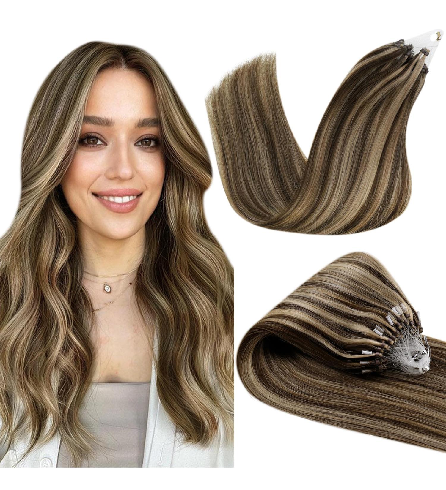 Buy Hetto Microring Extensions - Real Hair Balayage #P4/27 30cm 40g Dark Brown with Red Blonde - Remy Quality - Buy Online on GoSupps.com