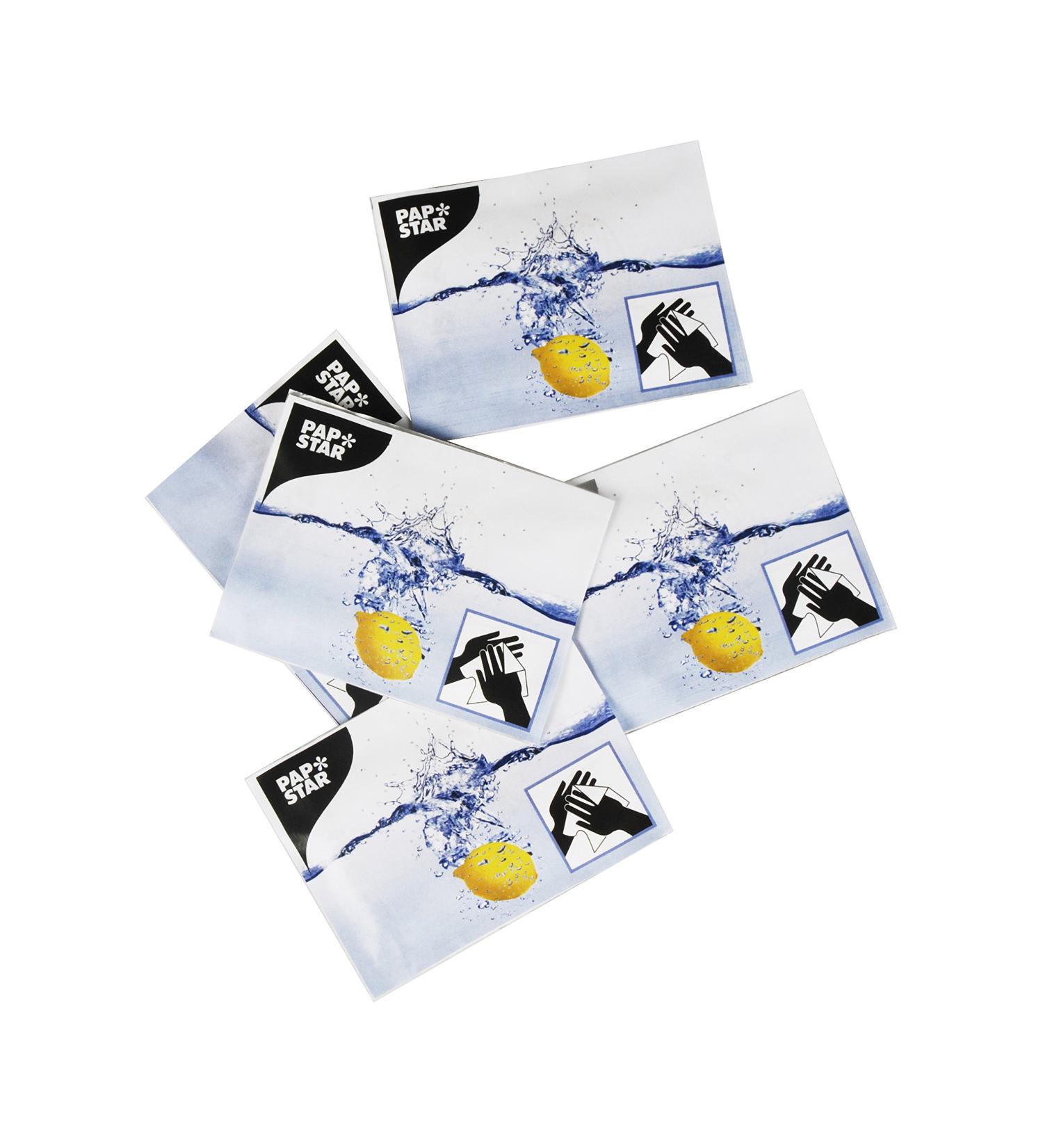 Papstar 97200 refreshing wipes "Citro" 14 x 14 cm 250 pieces Single