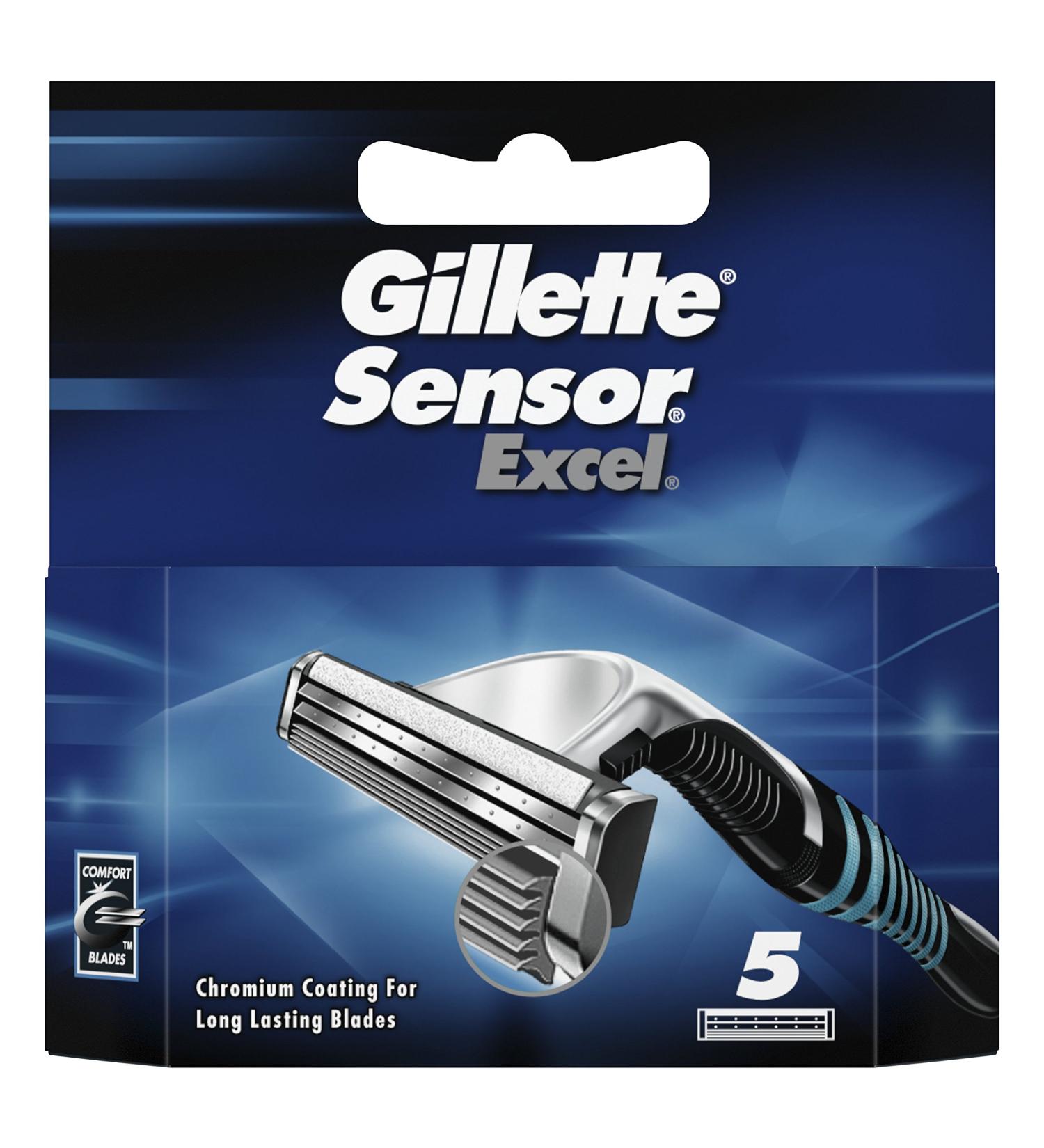 Gillette Sensor Excel Men's Razor Blades 5 Refills