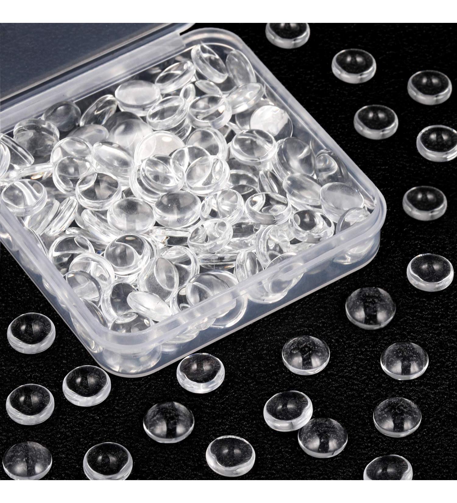 220pcs 12mm Round Clear Glass Cabochons for DIY Crafts and Jewelry Making - Buy Online on GoSupps.com