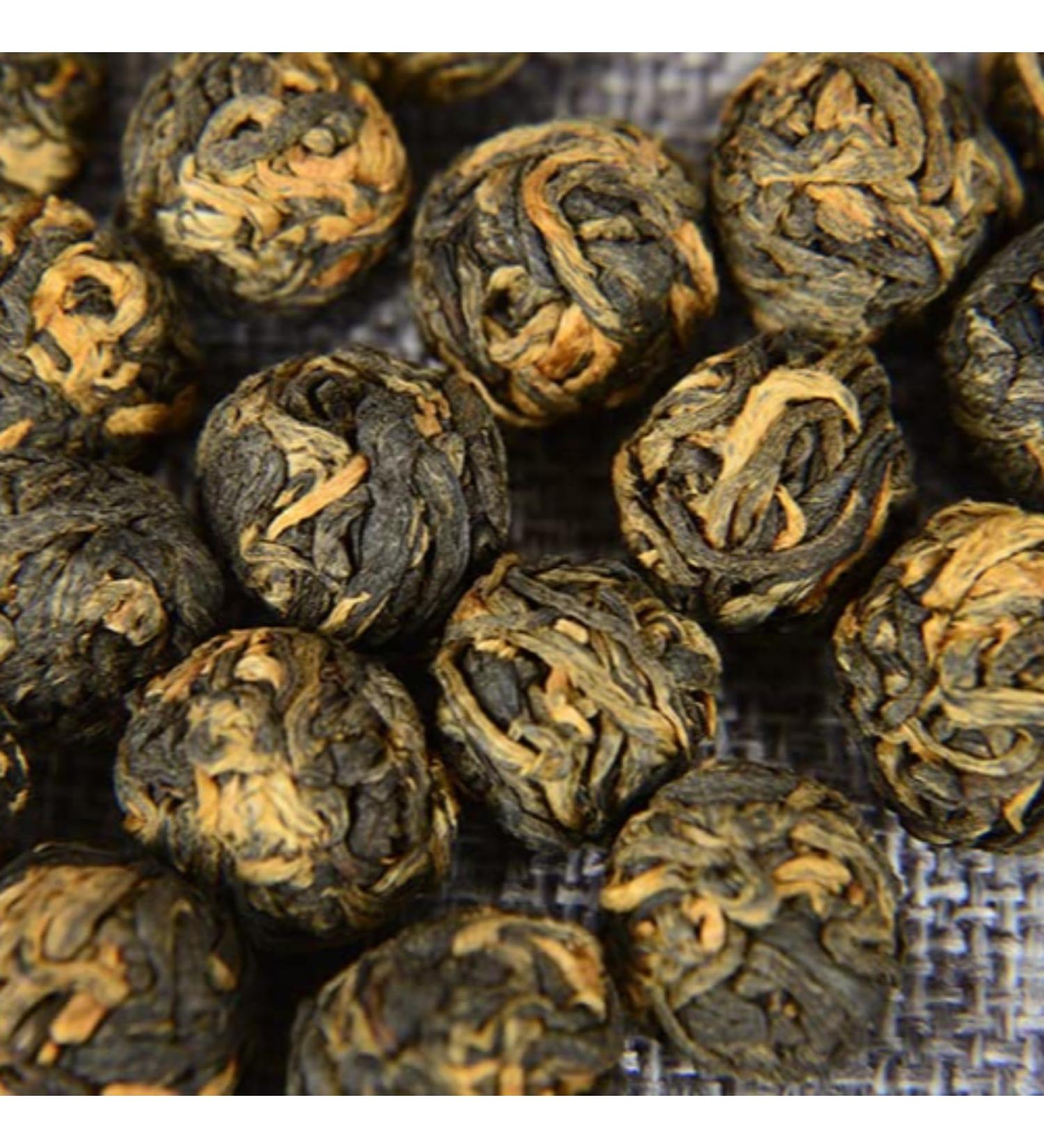 HQZM Yunnan Ancient Tree Small Golden Bead Dianhong Tea 500g Unique Flavor Black Tea 1764oz - Buy Online on GoSupps.com