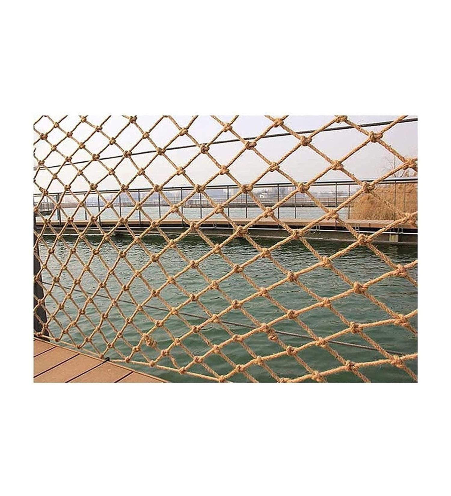 Hemp Rope Net Cargo Net Heavy Duty Outdoor Railing Security Net Children Stair Protection Garden Bird Climb Net Kids Bed Fence Mesh Rope Netting (1 * (3 * 10ft)) () - Buy Online on GoSupps.com