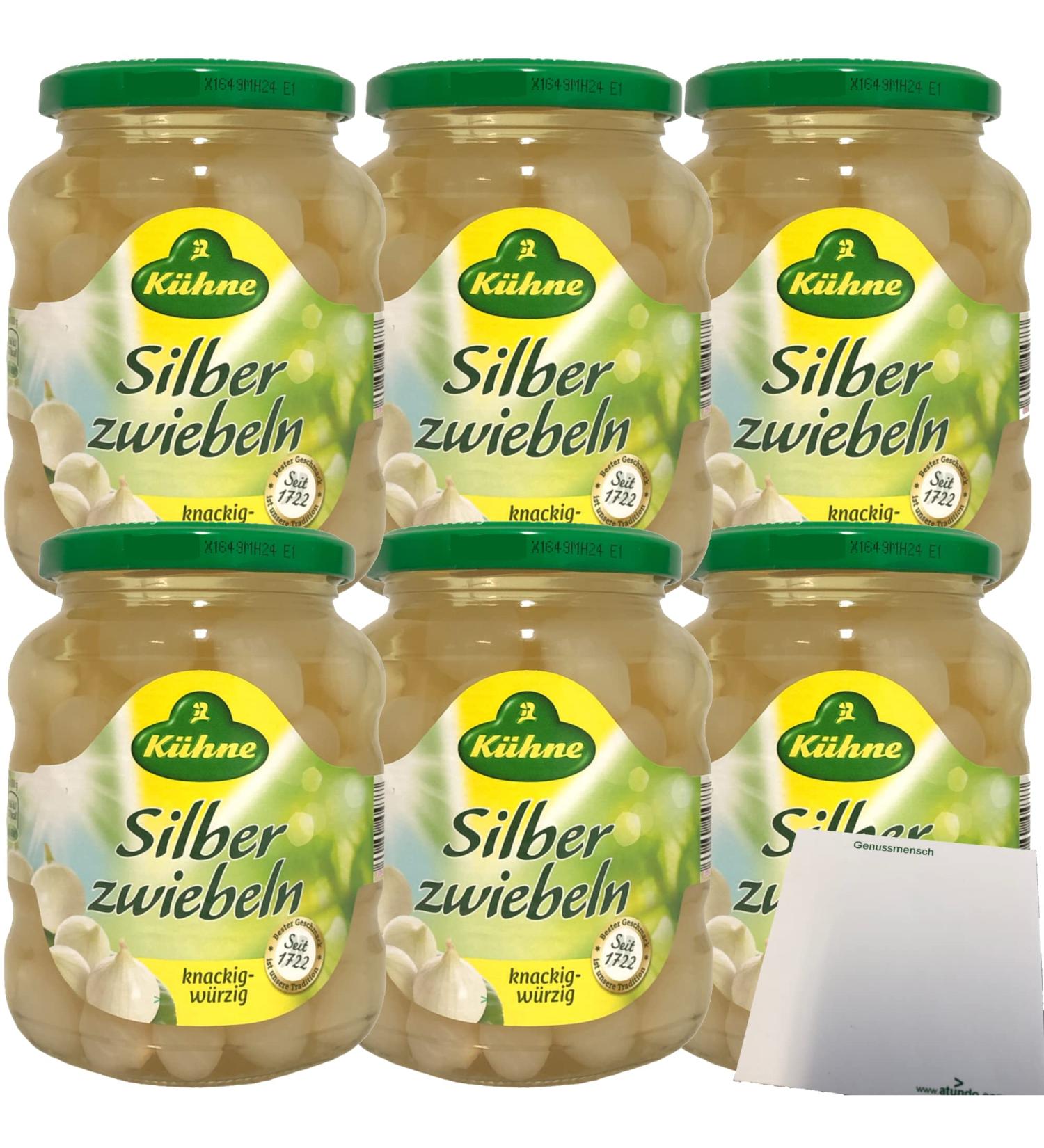 K hne Pearl Onions in Spicy Infusion 6-Pack (6x330g Glass) | Perfect for Gourmet Dishes | International Shipping Available - Buy Online on GoSupps.com