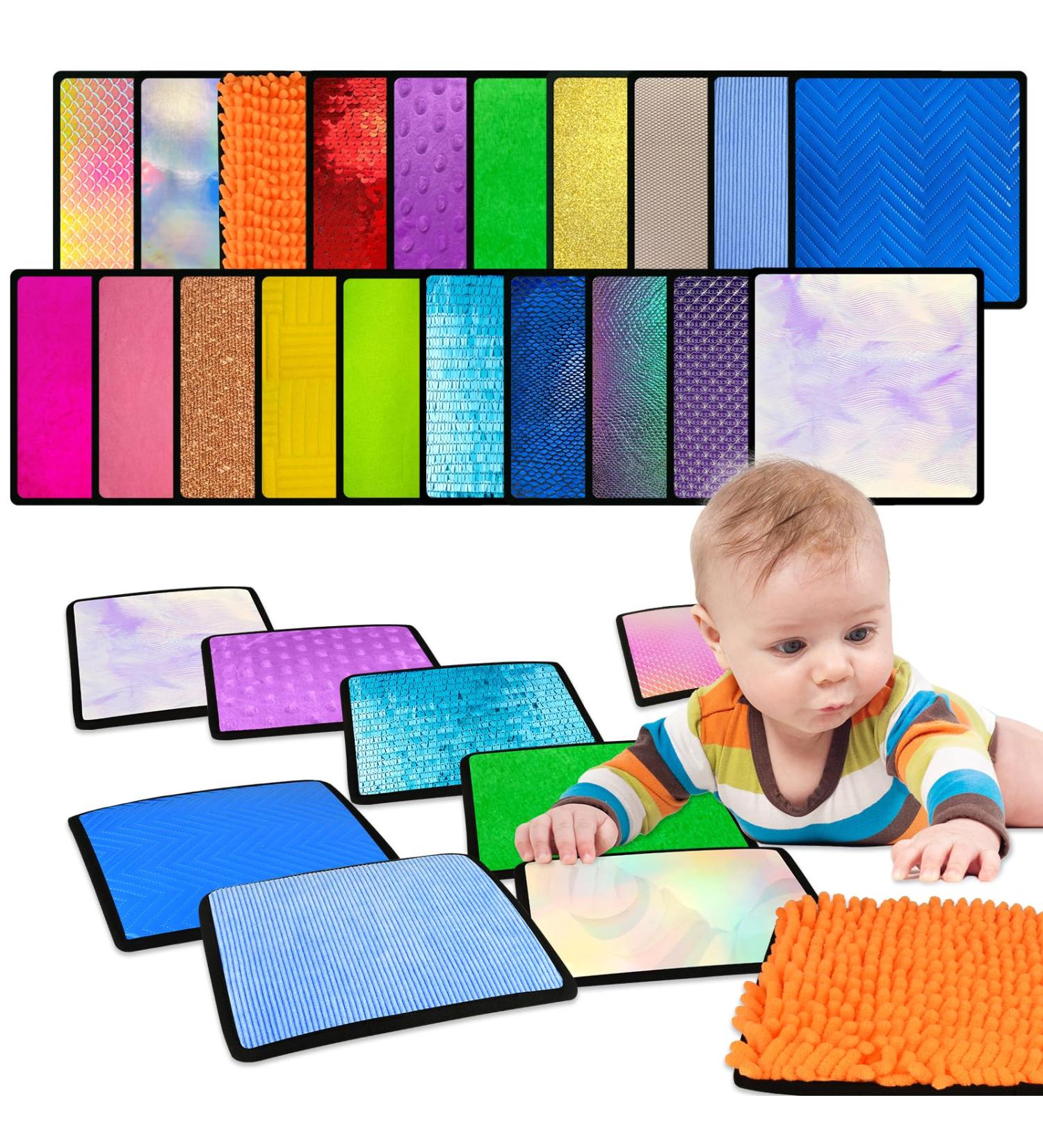Bouiexye 20 Sets Square Sensory Mats for Autistic Children Textured Sensory Tiles Sensory Toys Babies and Toddlers with Sensory Issues Tactile Sensory Walls Fidgeting Educational Activity 20 pcs Square - Buy Online on GoSupps.com