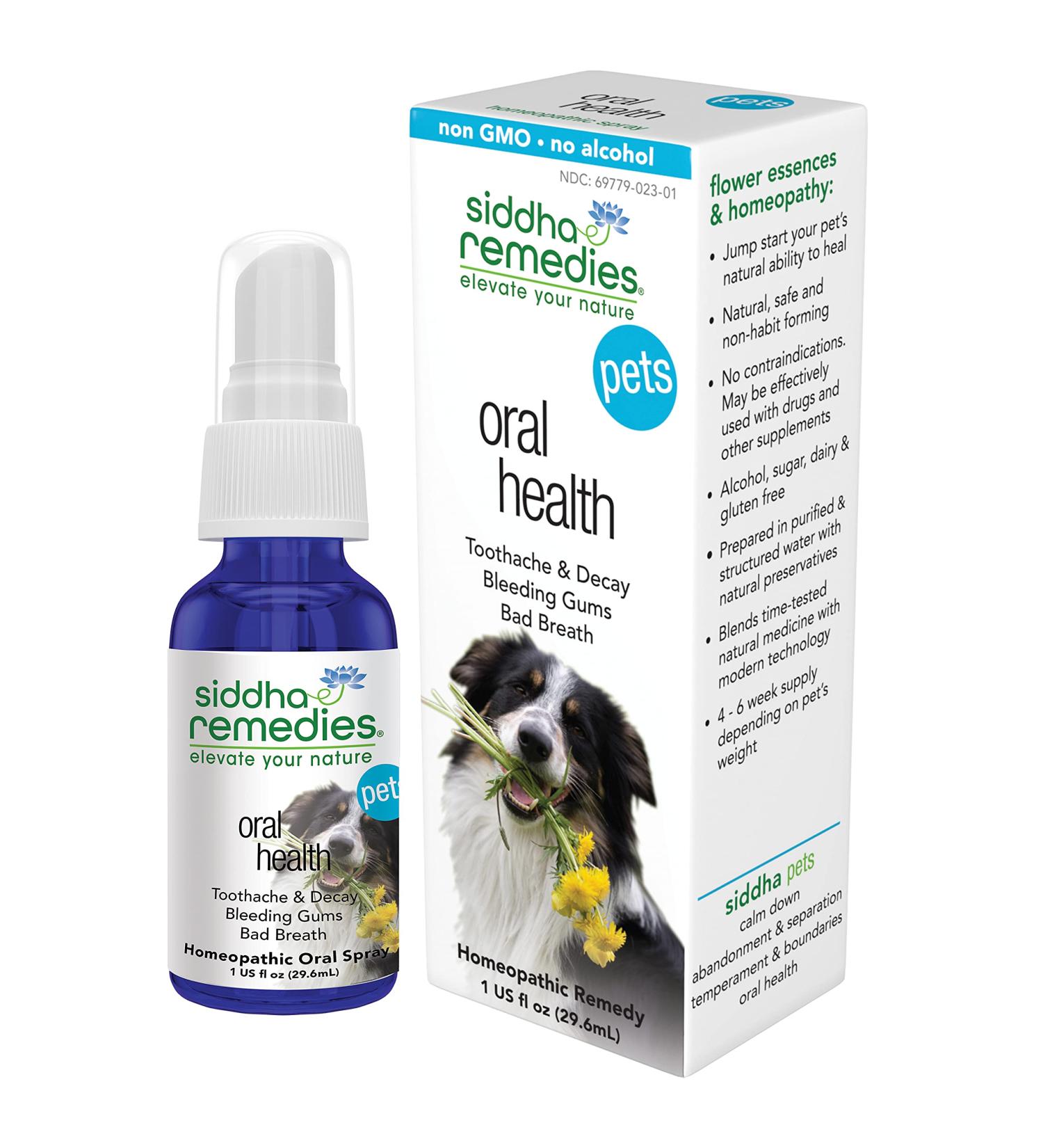 Siddha Remedies Oral Health for Pets | Natural Dog & Cat Tooth Care, Bad Breath Spray & Healthy Gums Solution - Buy Online on GoSupps.com