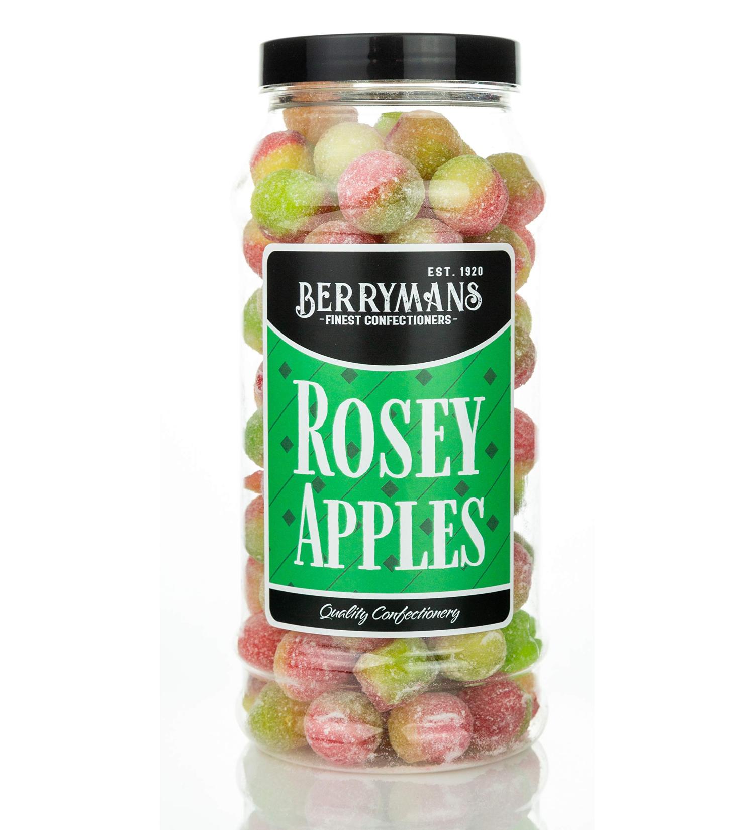 Original Rosey Apples Rosy Apples Retro Boiled Sweets Gift Jar by Berrymans Sweet Shop - Classic Sweets Traditional Taste. - Buy Online on GoSupps.com